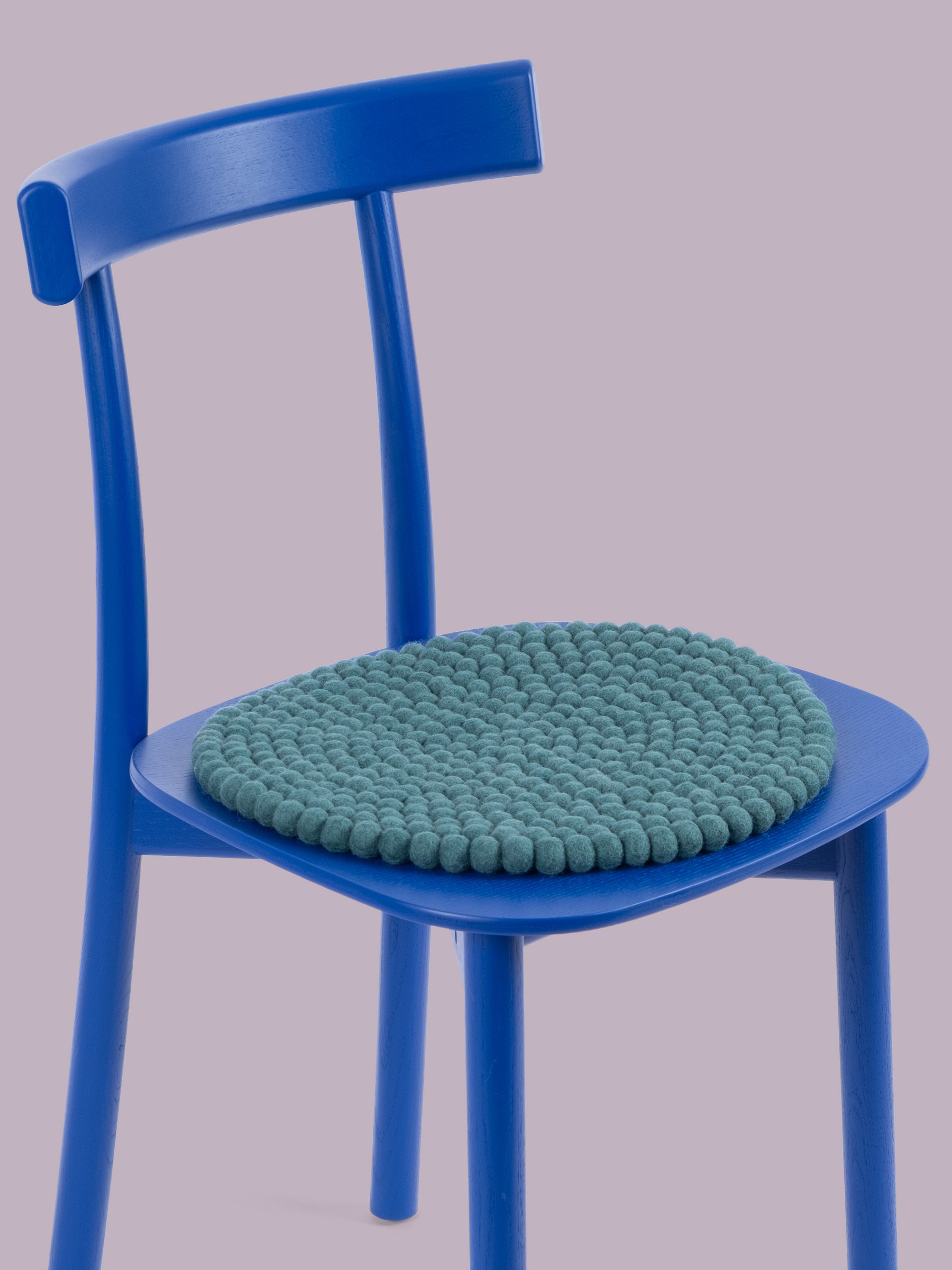 myfelt Noah Filzkugel-Sitzauflage Petrol Ø 36 cm