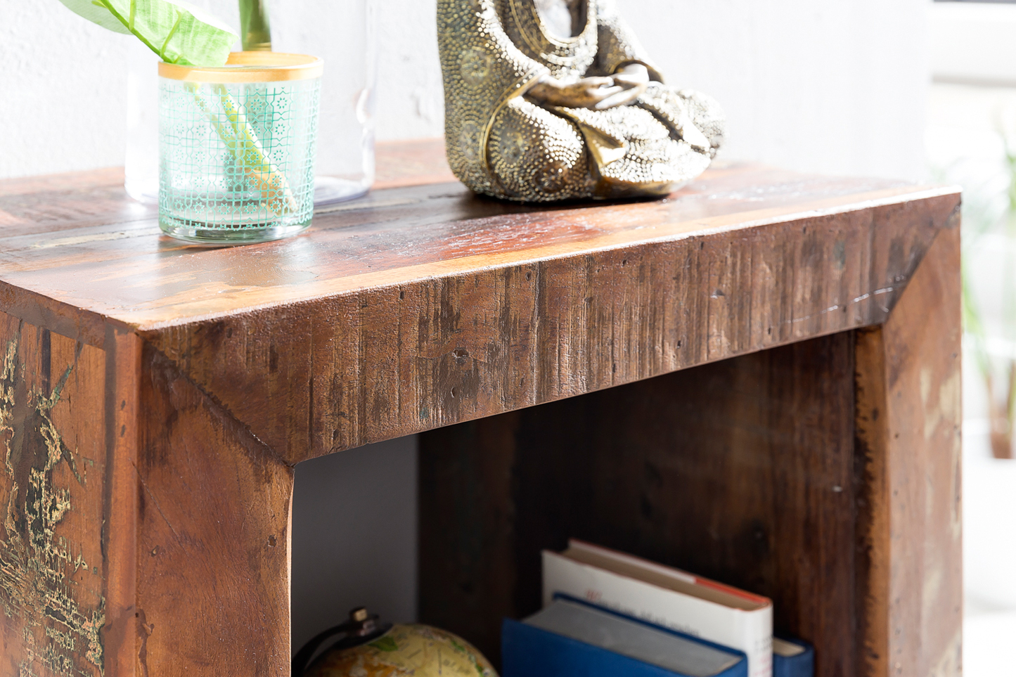 Standregal Jegindo Mango Massivholz Bunt 45 × 35 × 90 cm
