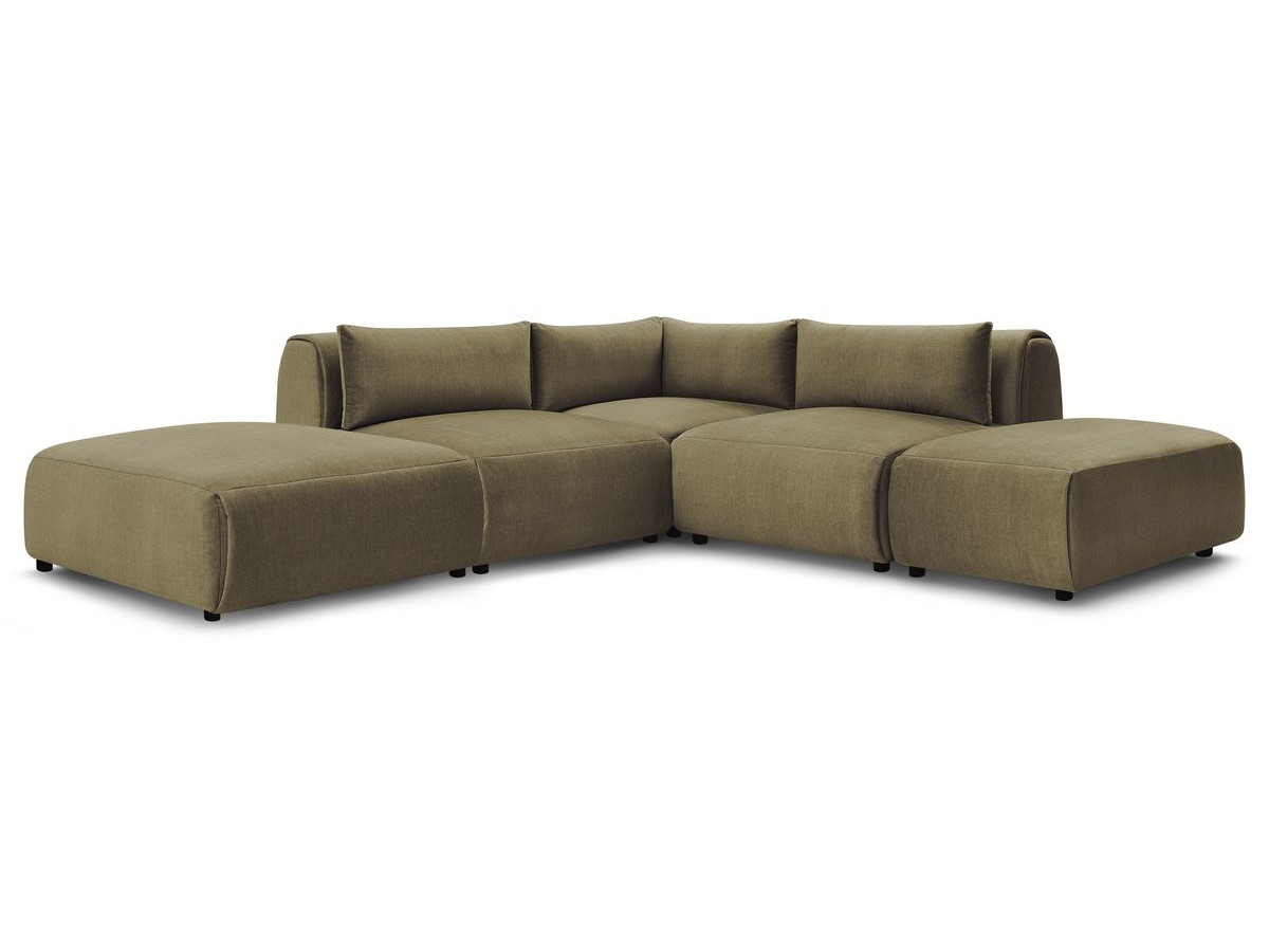 Bobochic Jeanne Ecksofa 271 × 300 cm Samt Grün
