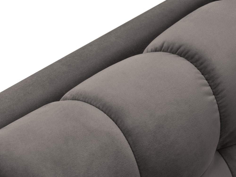 Cosmopolitan Design Chaiselongue Bali Samt Bluvel Hellgrau Rechts Beine Gold