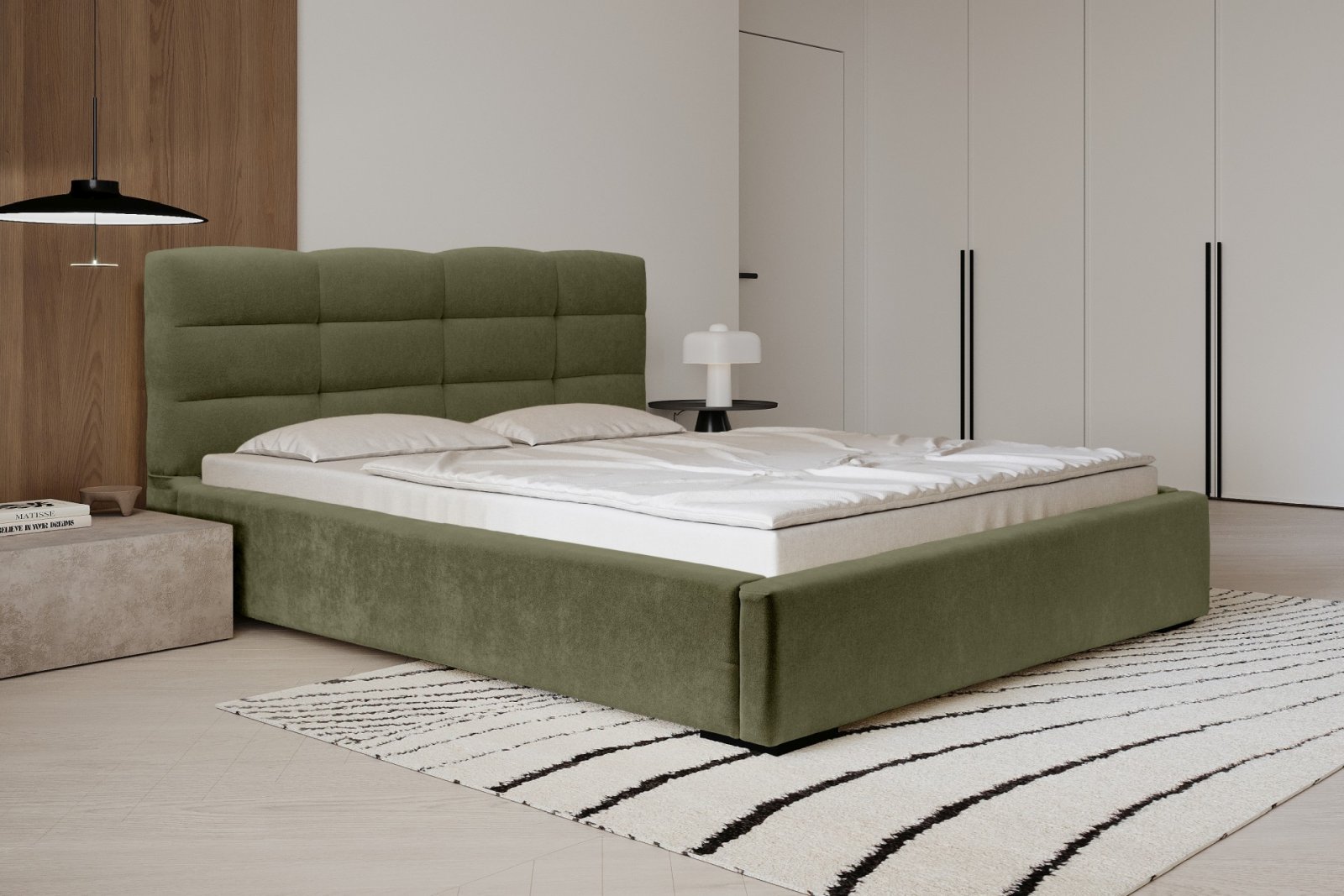 Polsterbett Navo Chenille 140x200 mit Metallrahmen Ditra-New 38