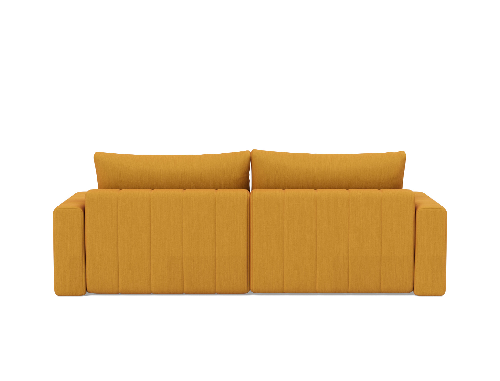 Schlafsofa Akello mit Chaiselongue und Armlehnen Flachgewebe Elegance 507-Burned-Curry