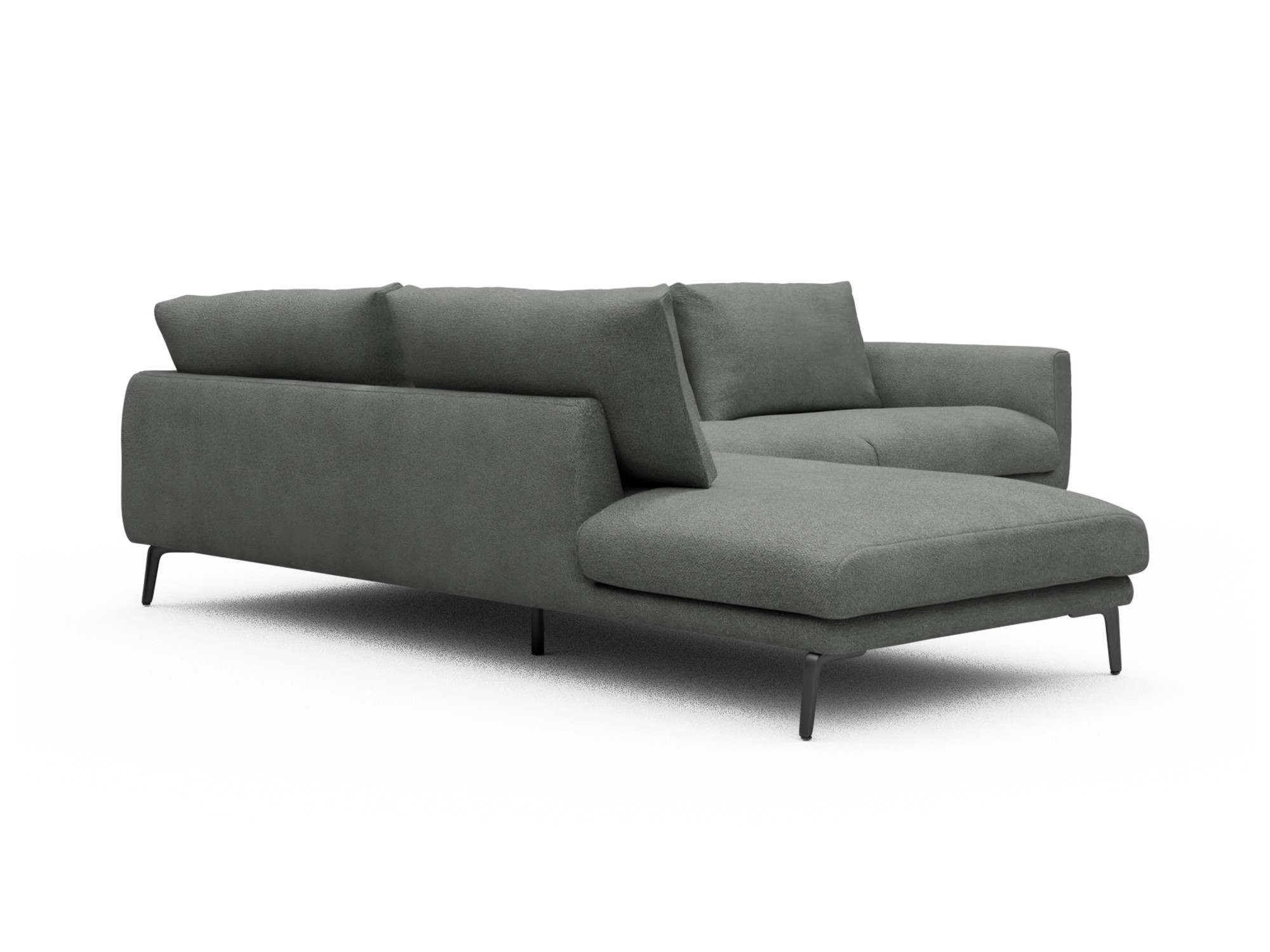 Skandi Home Ecksofa Karl Relax-Ecke links mit 2,5-Sitzer Boucle-Ash-Grey moebelfaktor