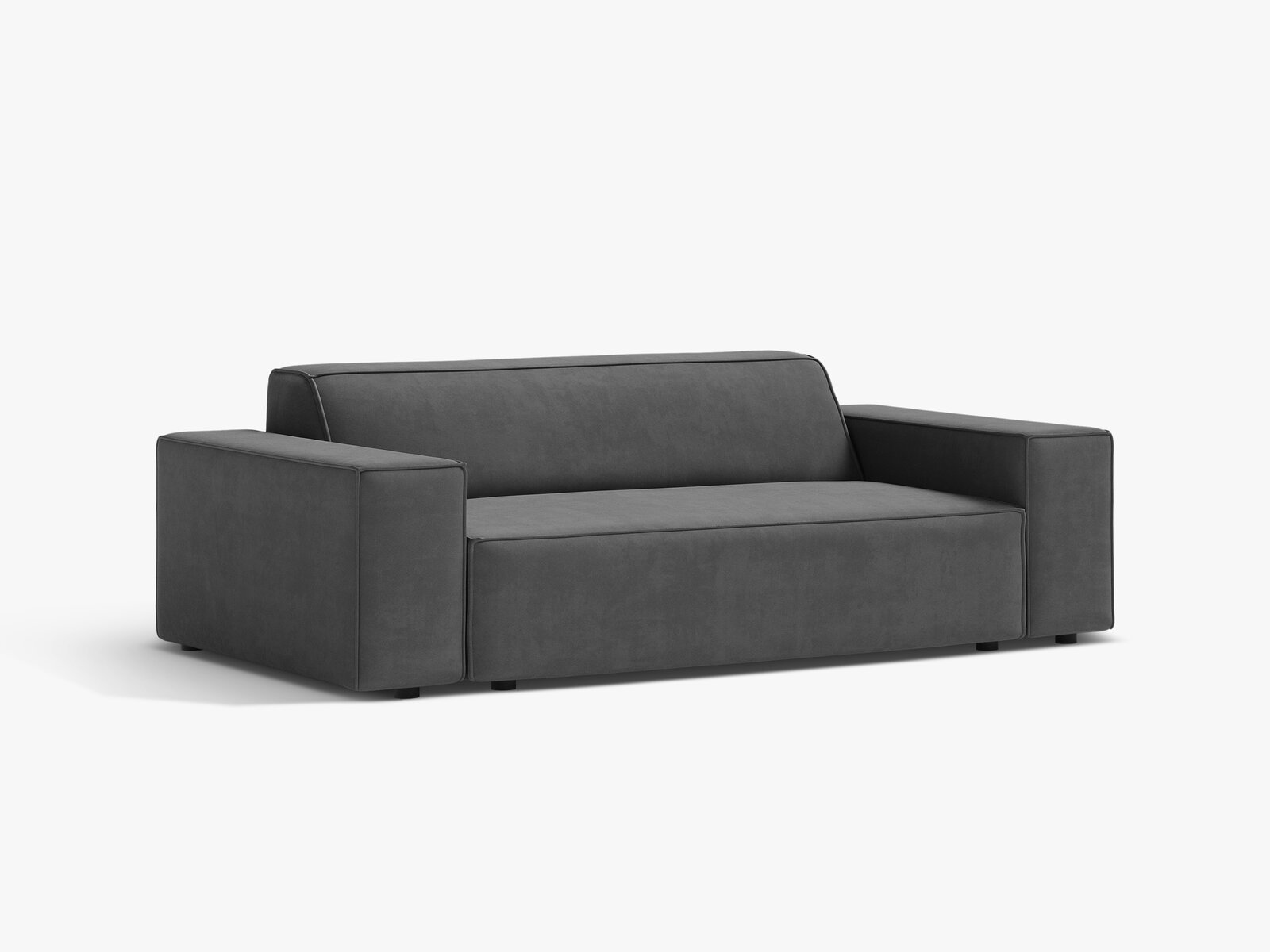 Micadoni Jodie Sofa 2-Sitzer Samt Venus Grau