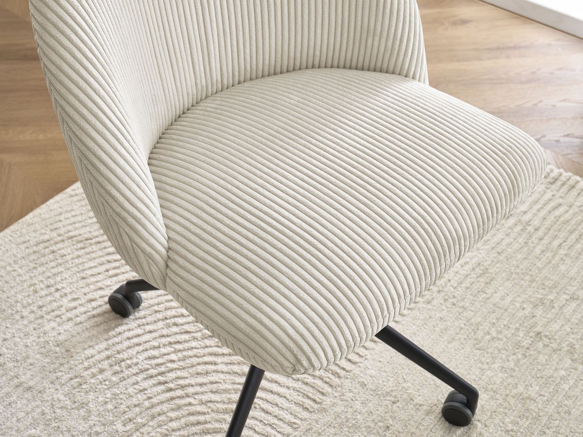 Bobochic Lalie Bürostuhl Cordsamt Beige