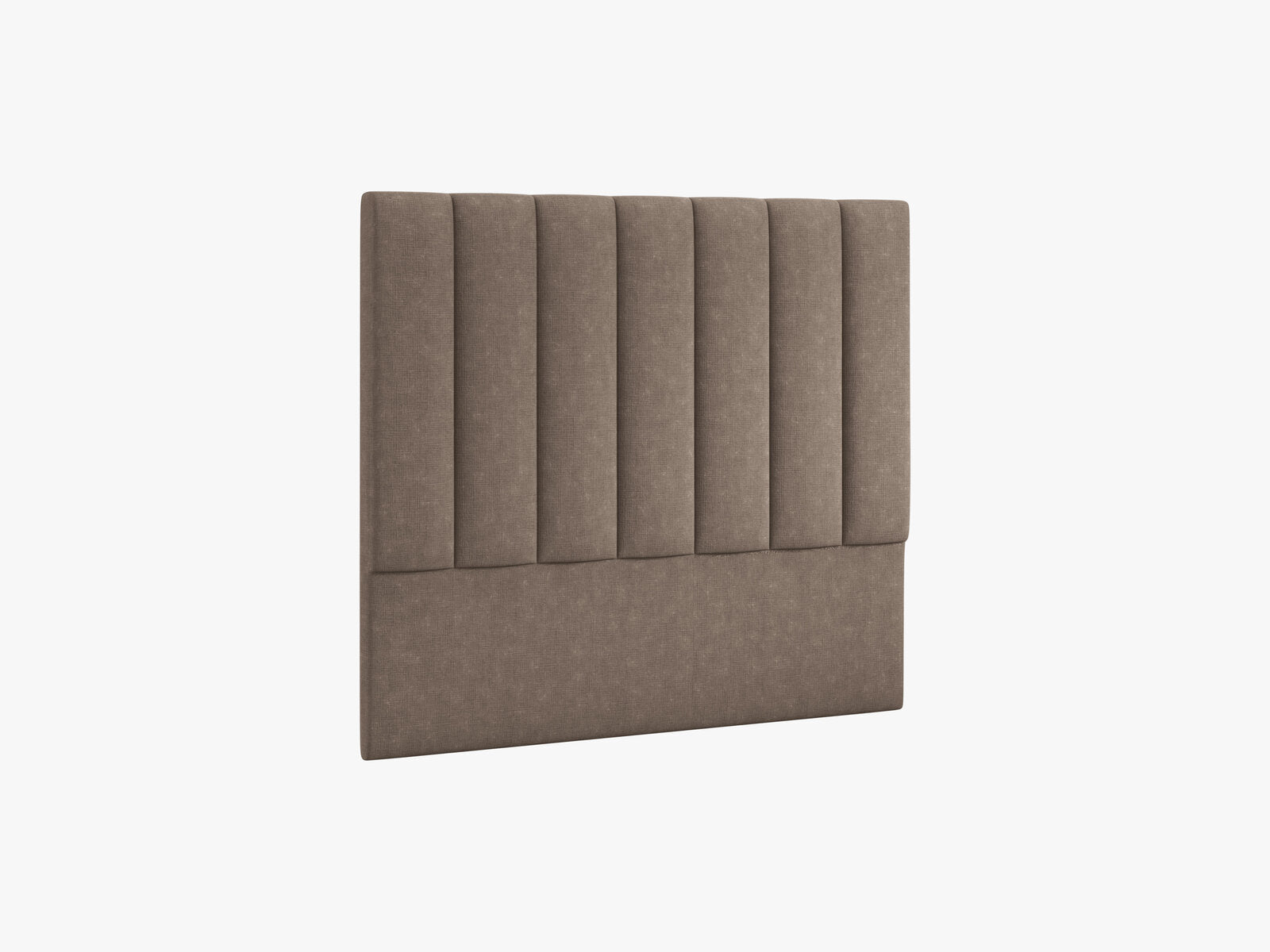 Micadoni Marl Samtiger Kopfteil 140 cm (H 120 cm) Strukturierter Stoff Liberty Cappuccino 140x120
