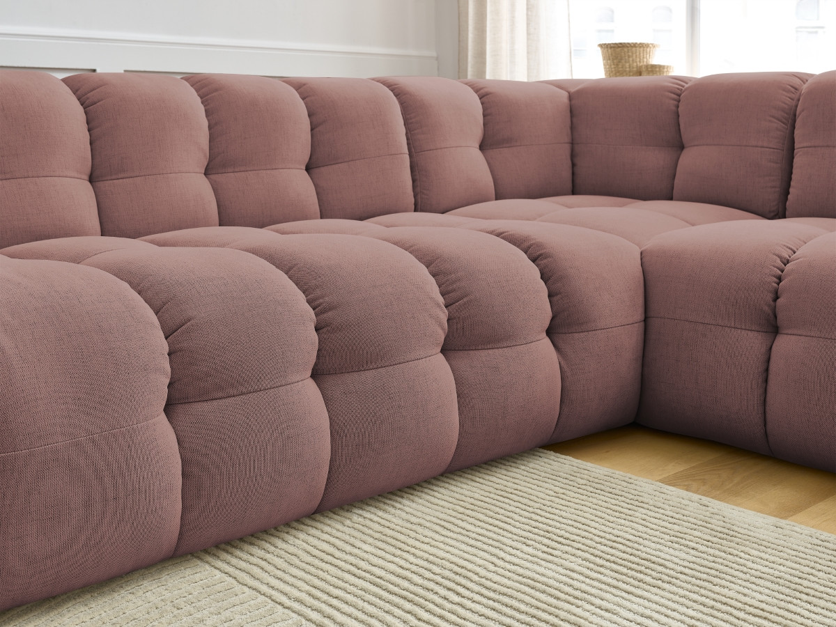 Bobochic Cloud Ecksofa 268 × 184 cm Stoff Rosa