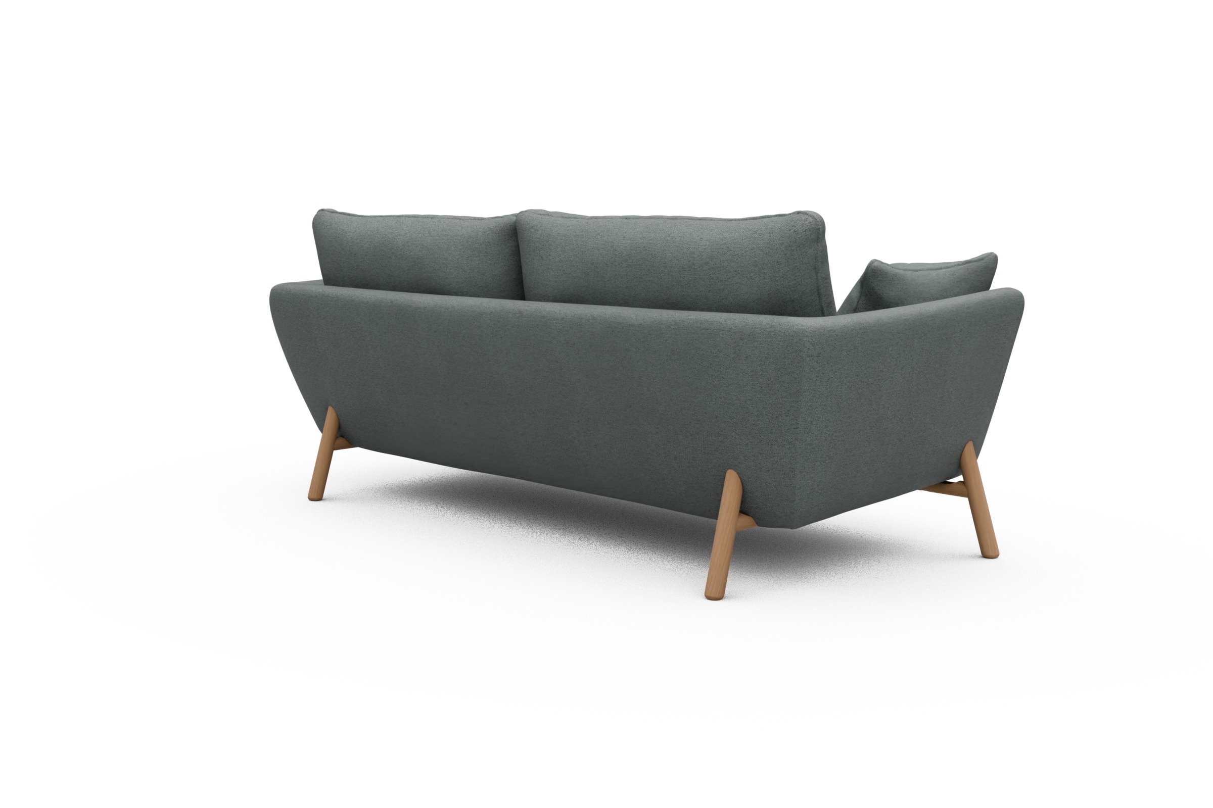 Sofa Emil 3-Sitzer Beinfarbe Eiche Natur Denari-Soft-Grey