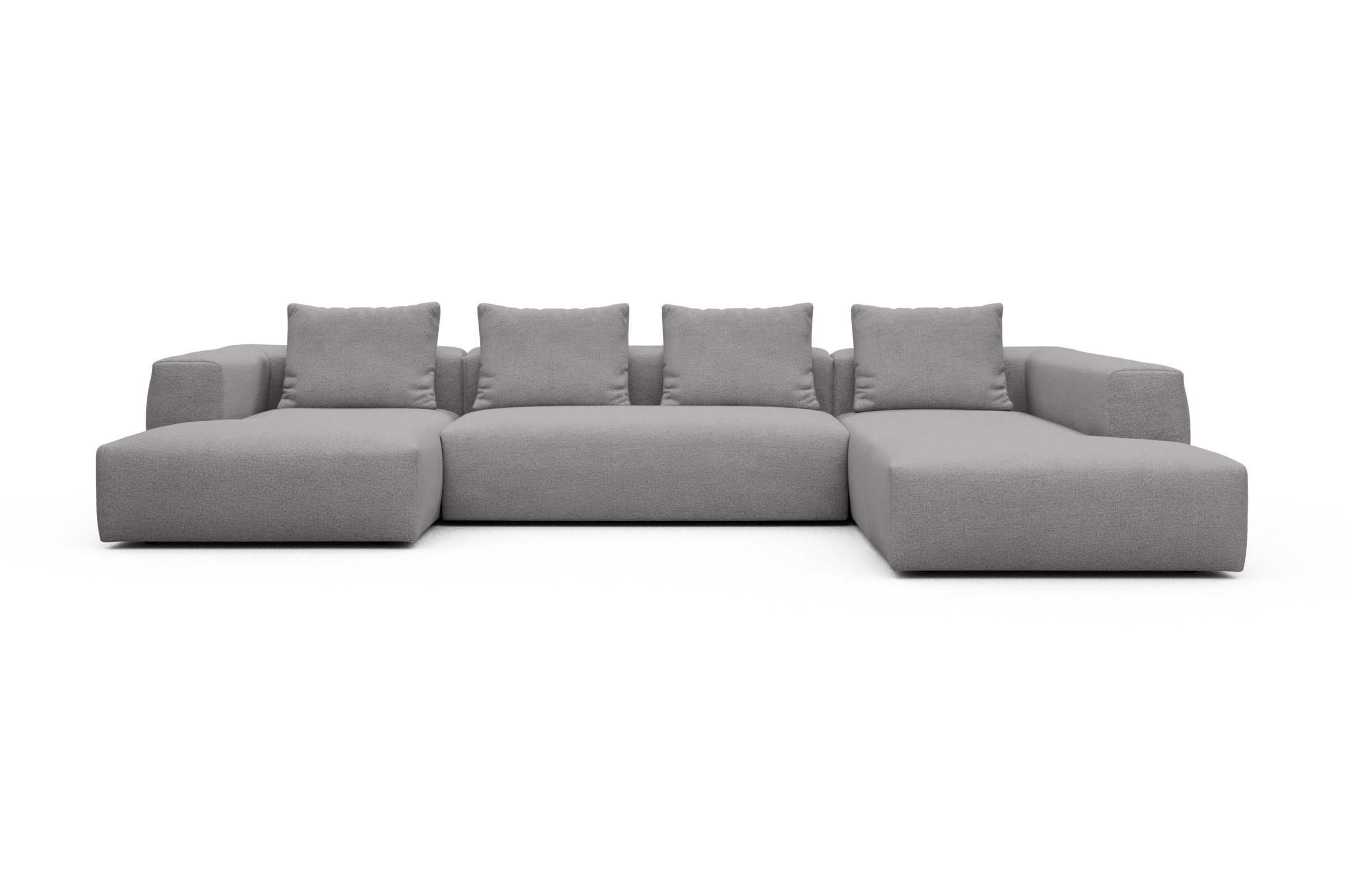 Skandi Home Wohnlandschaft Fred Relax-Ecke rechts mit 2-Sitzer und Chaiselongue links Sama-Grey moebelfaktor