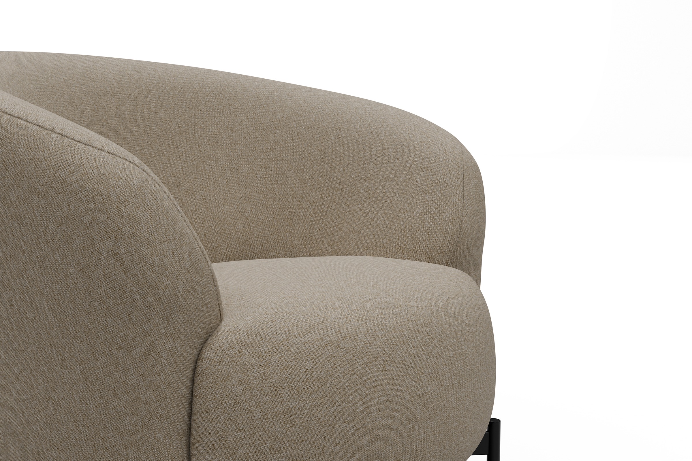 Sessel Ronda X-Metallgestell Schwarz Satya-Natural