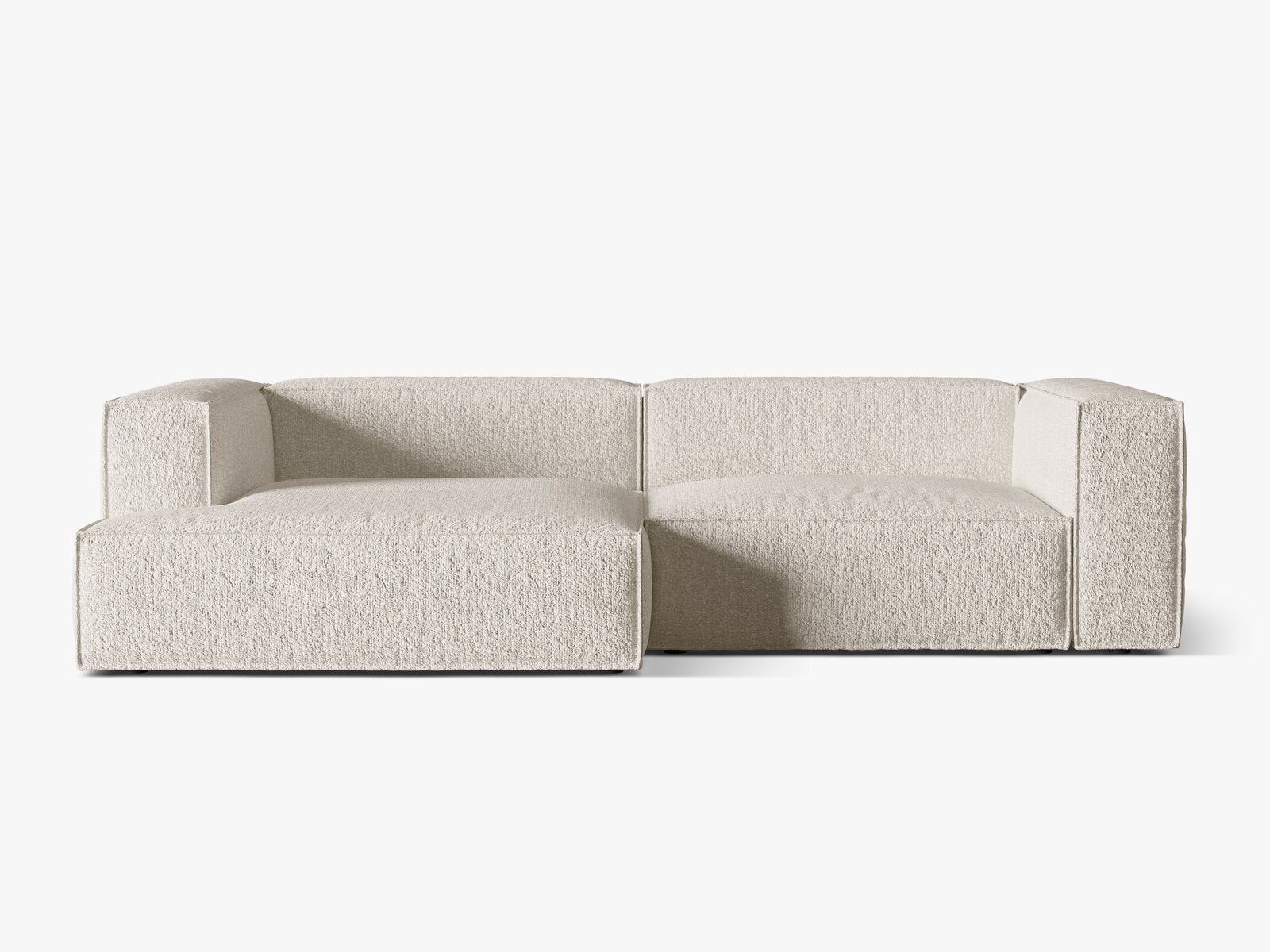 Micadoni Ecksofa Nuria 4-Sitzer Links Boucle Beige