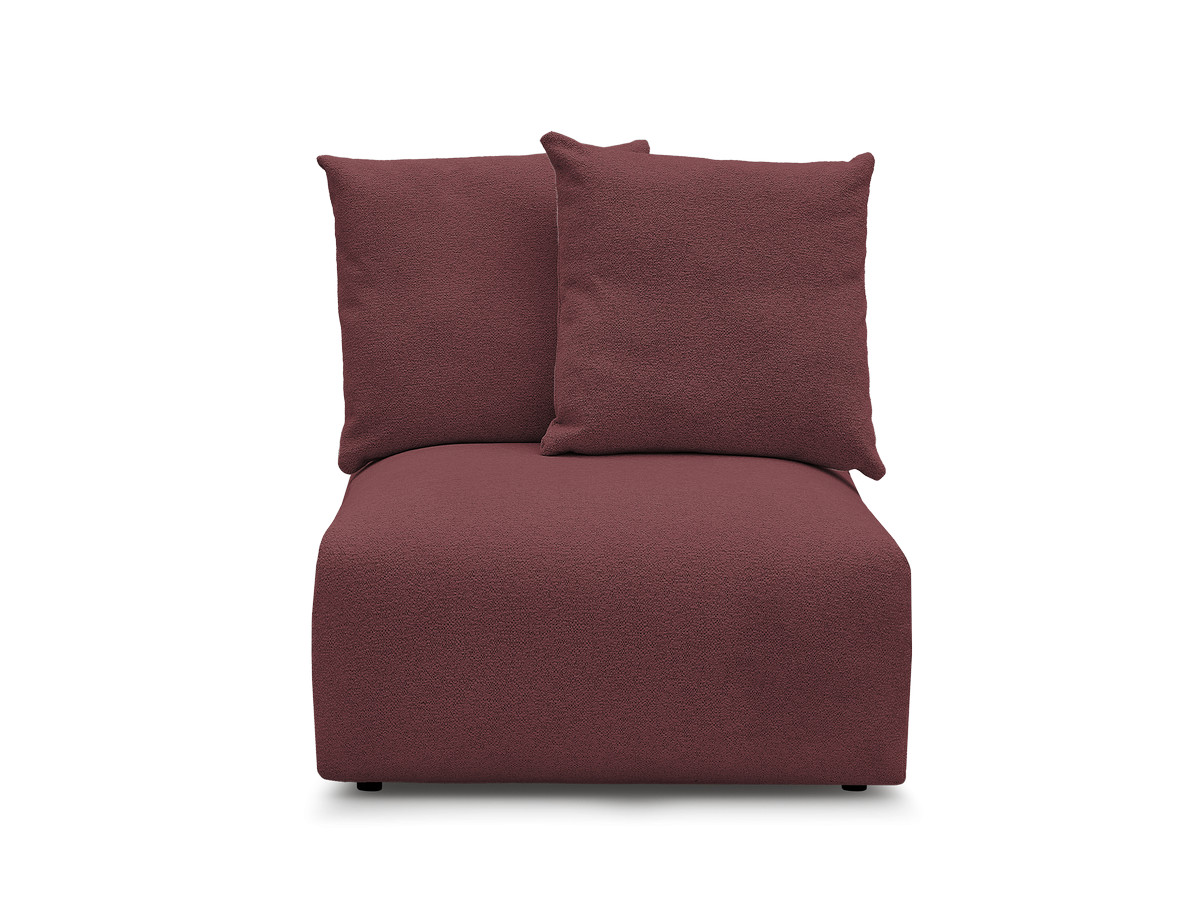 Bobochic Voltaire Sofamodul 1-Sitzer 90 × 100 cm Melange-Stoff Rot
