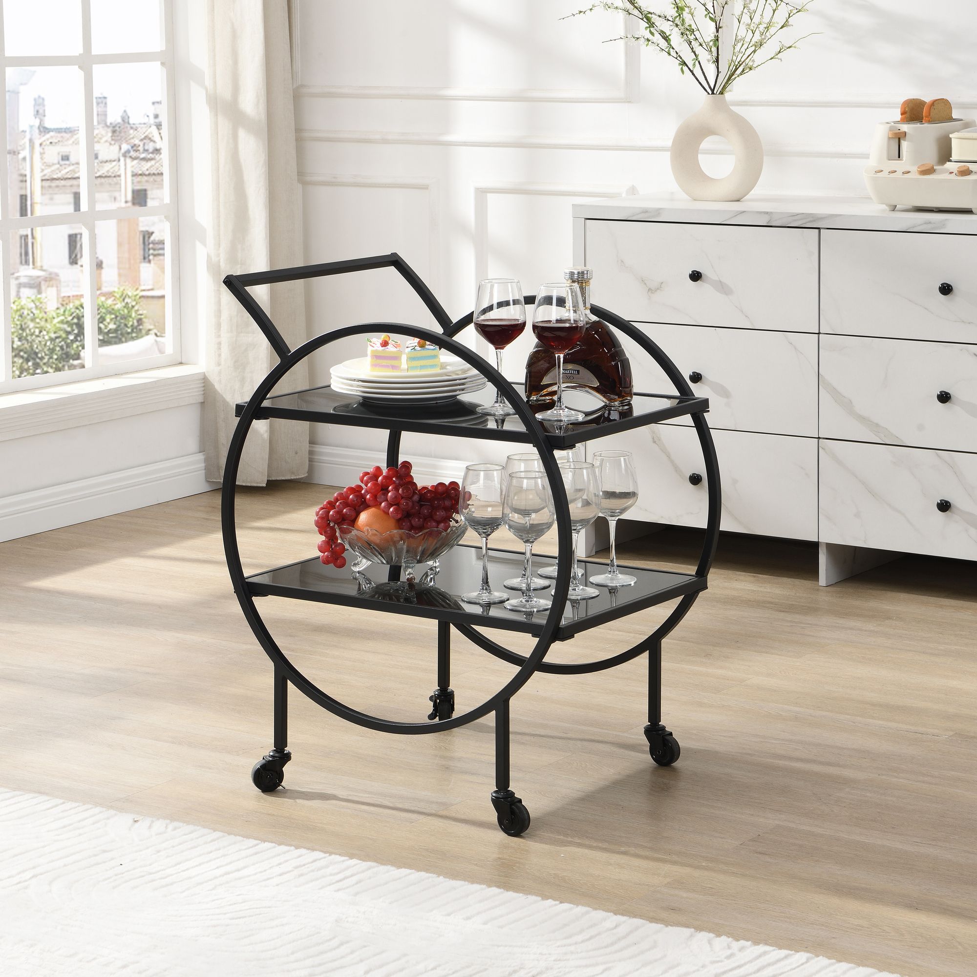 Servierwagen Naustdal Metall Schwarz 45 × 46 × 83 cm