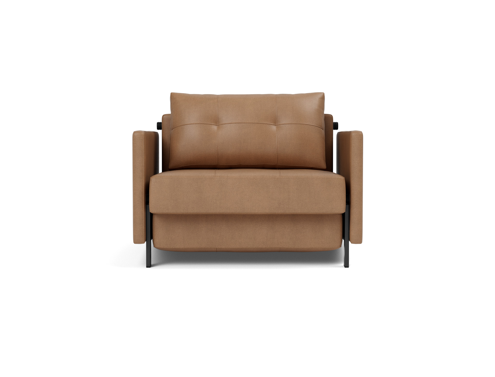 Schlafsessel Cubed 90 mit Armlehnen Lederoptik Faunal 551-Brown