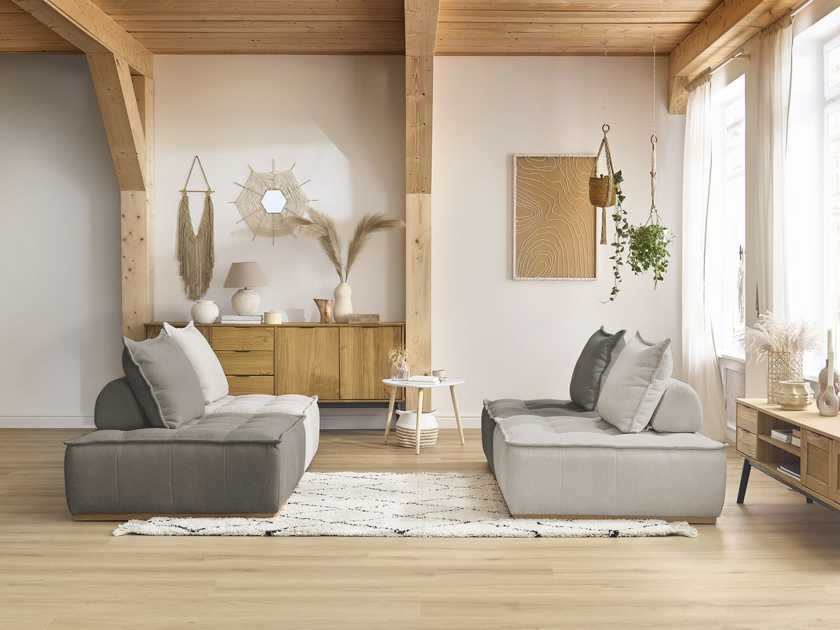 Bobochic Elisa Sofa 4-Sitzer Strukturstoff Mehrfarbig