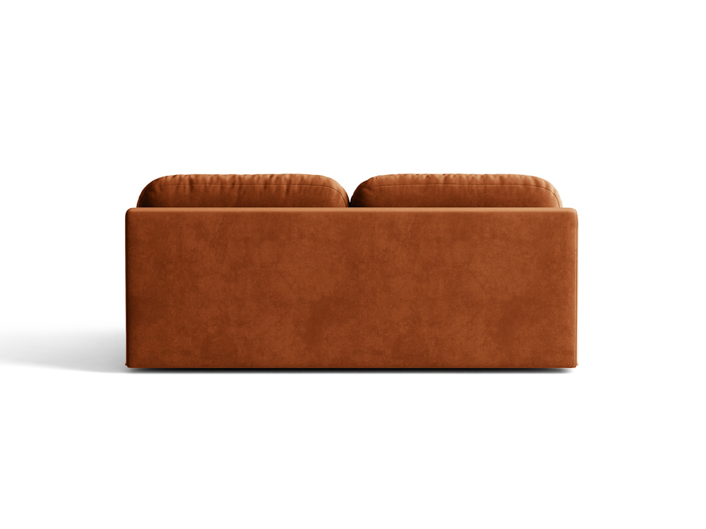 Cosmopolitan Design Schlafsofa Sophia 3-Sitzer mit Bettkasten Samt Salvador Terrakotta