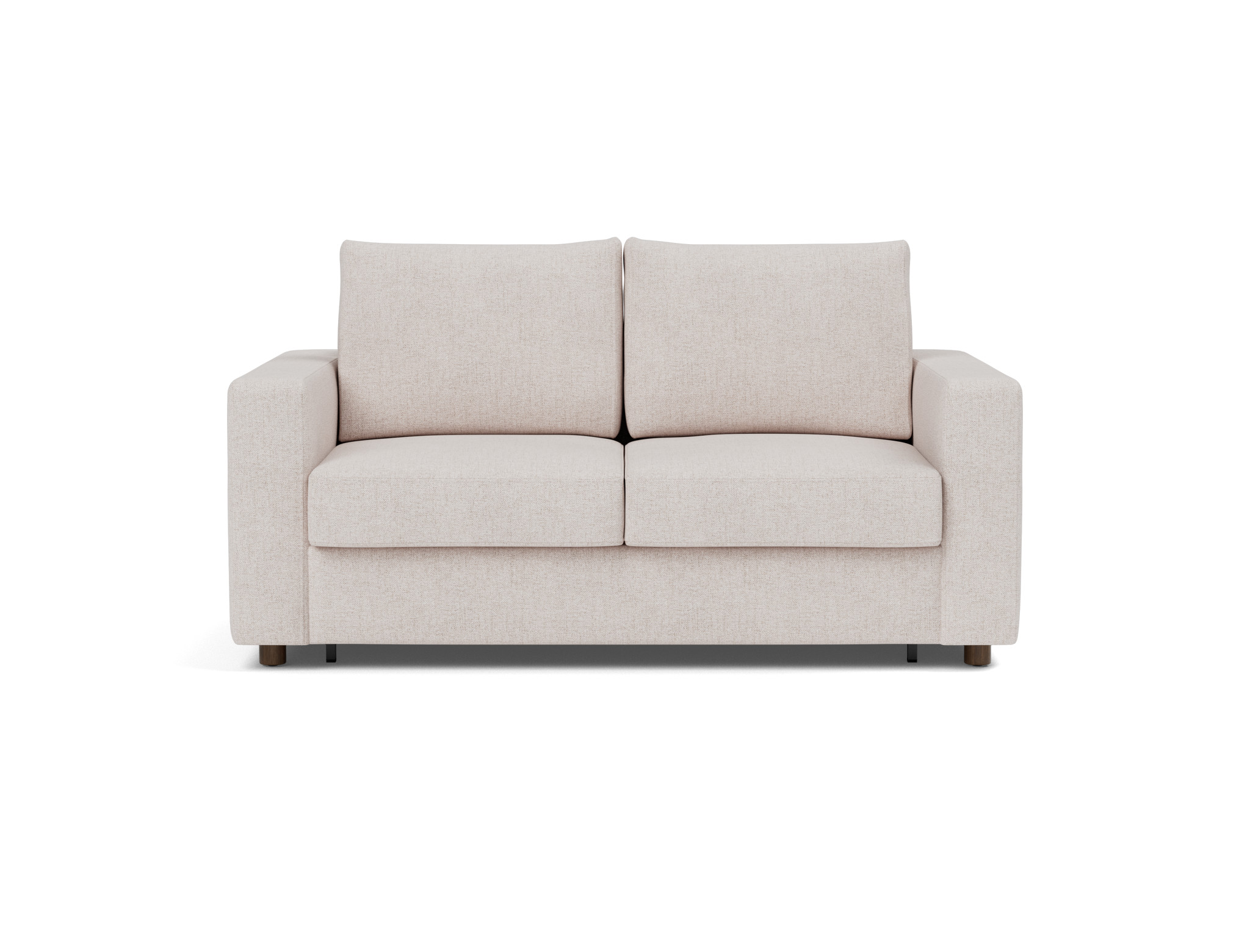 Schlafsofa Neah mit Standard-Armlehnen 140 Strukturierter Stoff Weda 300-Weda-Sand