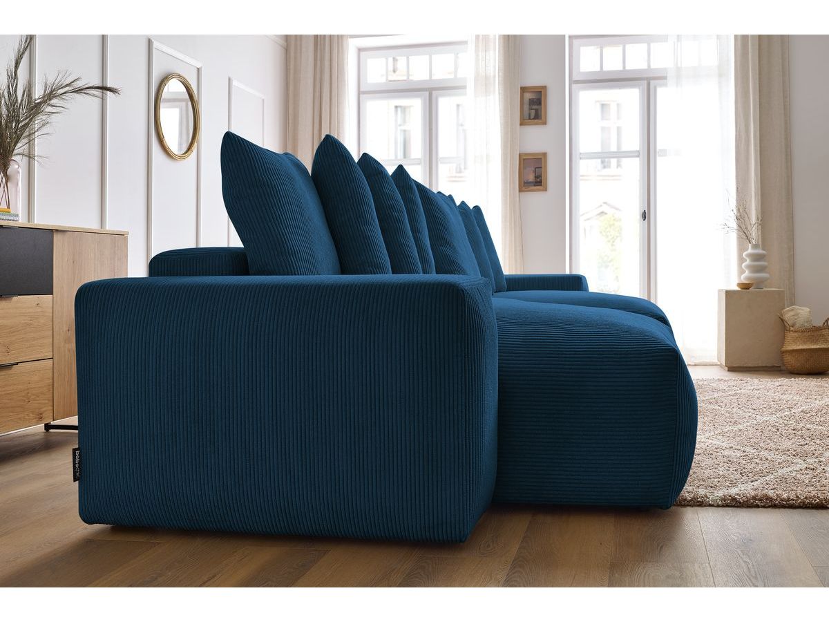 Bobochic Voltaire Wohnlandschaft 420 × 165 cm Cordsamt Dunkelblau