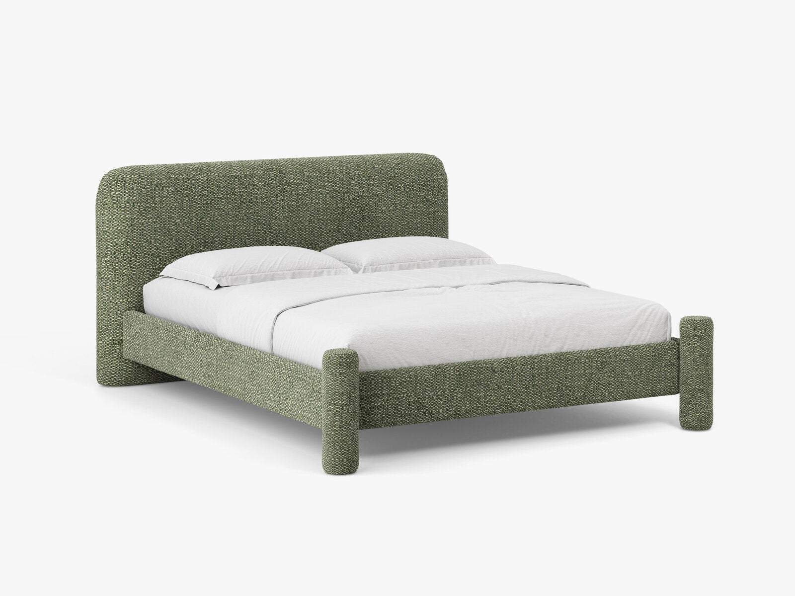 Micadoni Vera Bett mit Kopfteil Chenille Silencio Grün 140x200