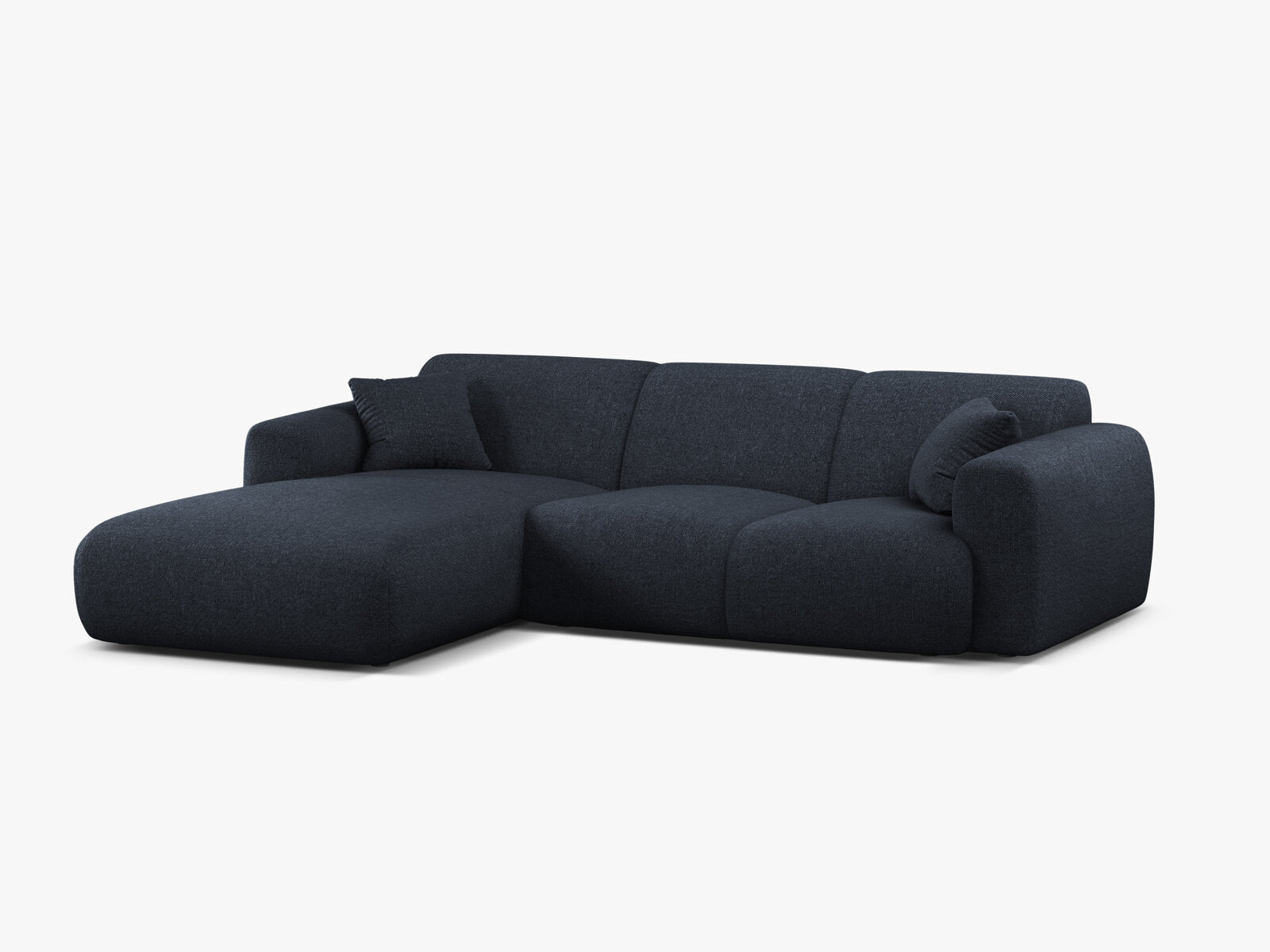 Micadoni Ecksofa Molino 4-Sitzer Links Chenille Eden Marineblau