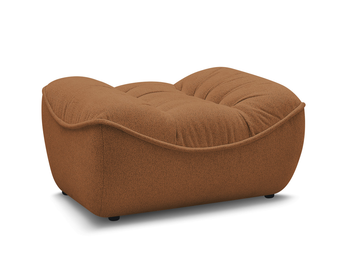 Bobochic Serena Pouf Melange-Stoff Orange