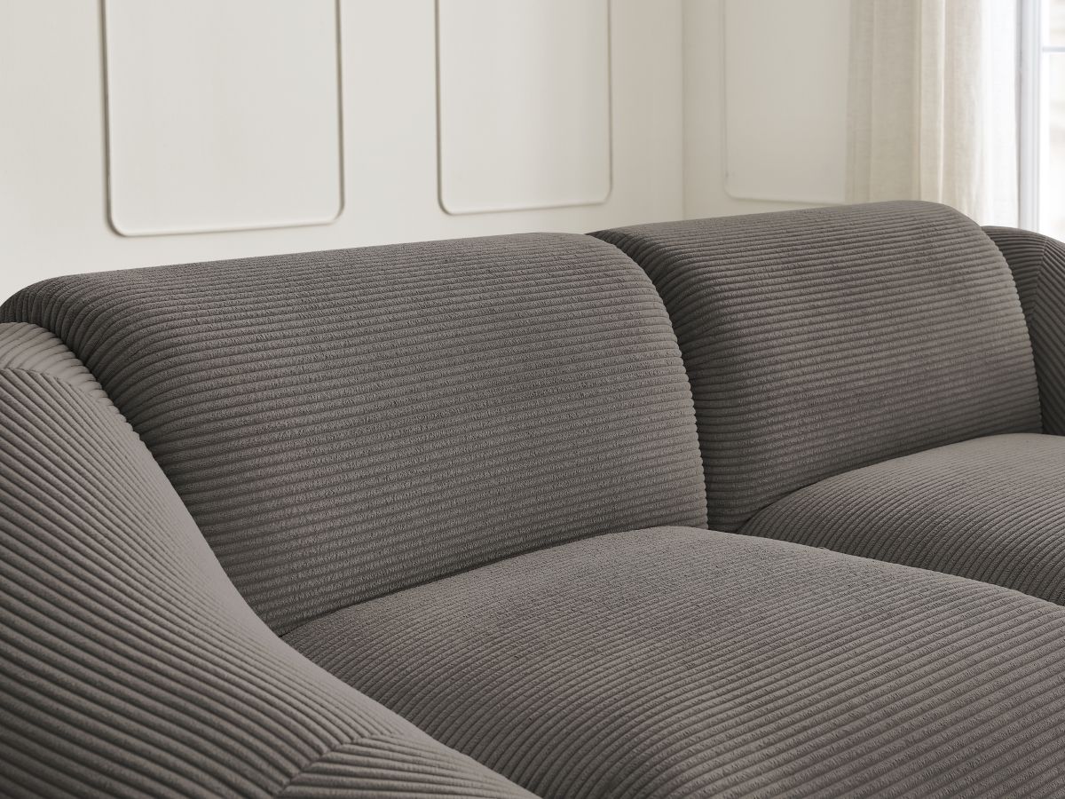 Bobochic Tina Sofa 2-Sitzer Cordsamt Taupe
