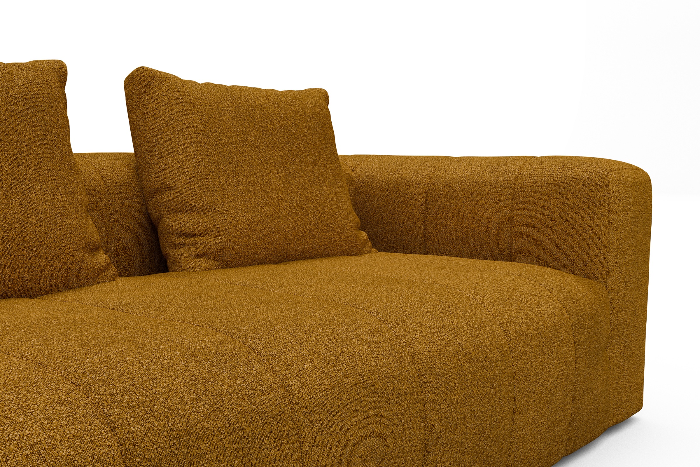 Sofa Hugo 3-Sitzer Boucle-Ochre