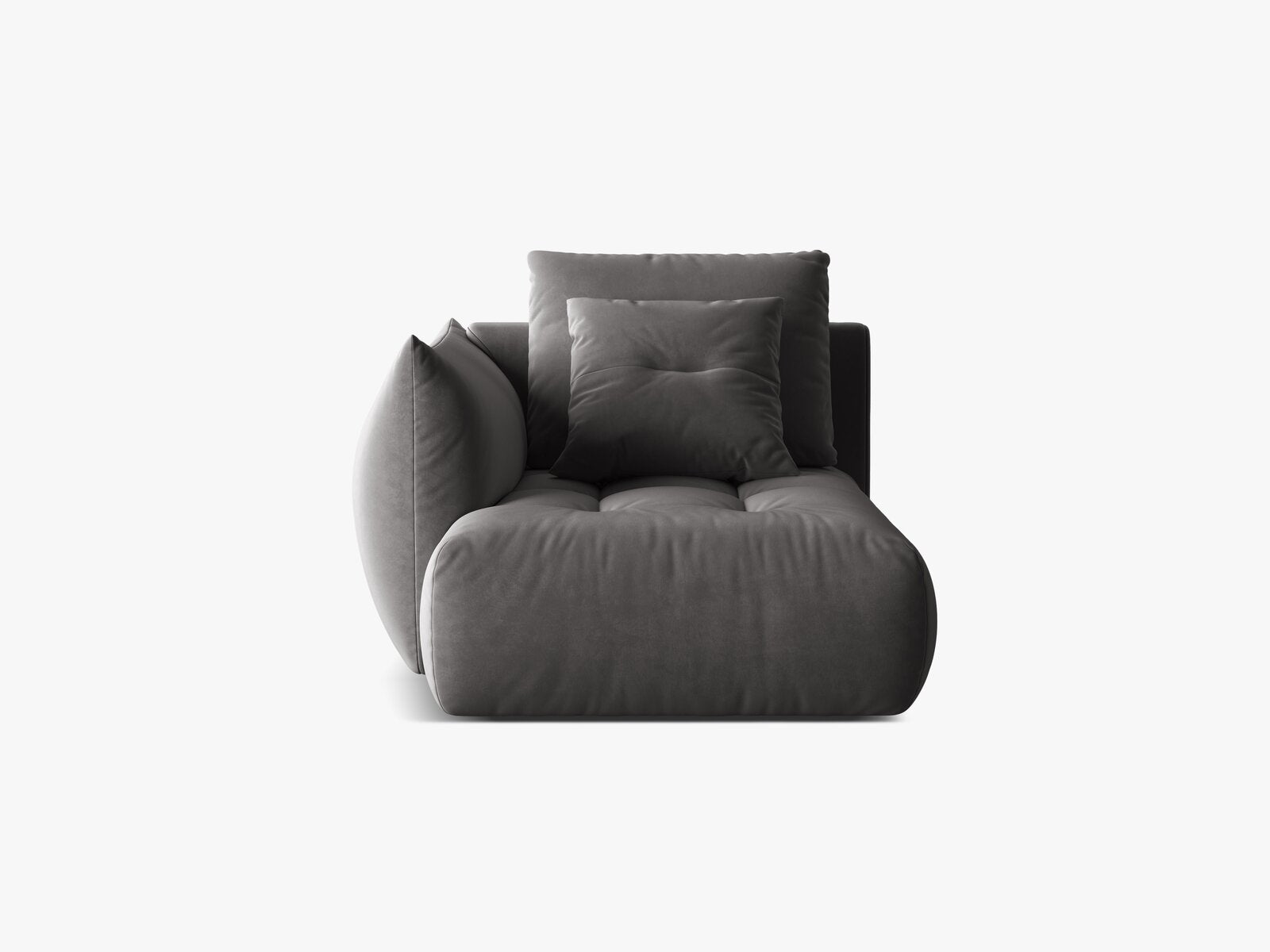 Micadoni Bloom Chaiselongue Links Samt Casino Dunkelgrau