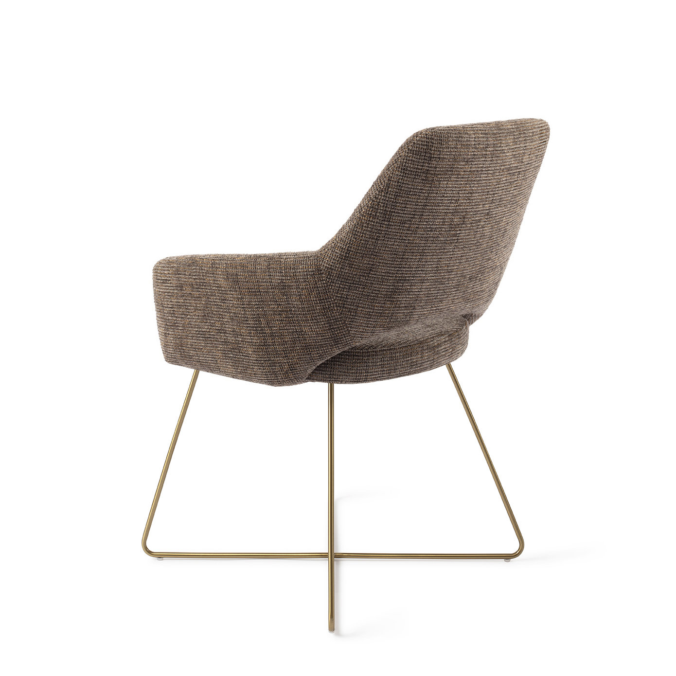 Jesper Home Esszimmerstuhl Yanai Checked Chestnut Cross Gold