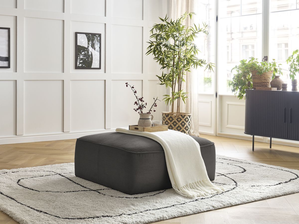 Bobochic Leopold Pouf Cordsamt Taupe
