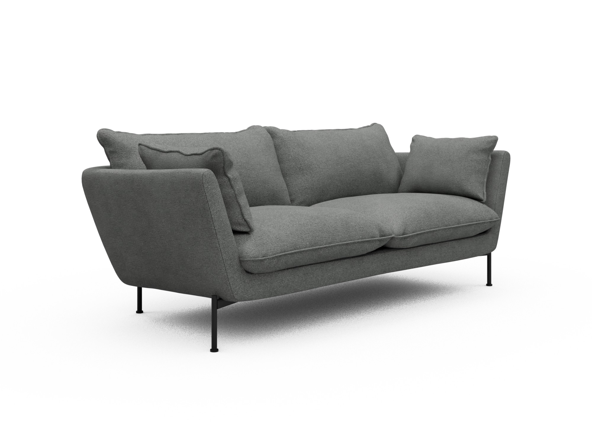 Skandi Home Sofa Anton Soft 2-Sitzer Boucle-Ash-Grey moebelfaktor