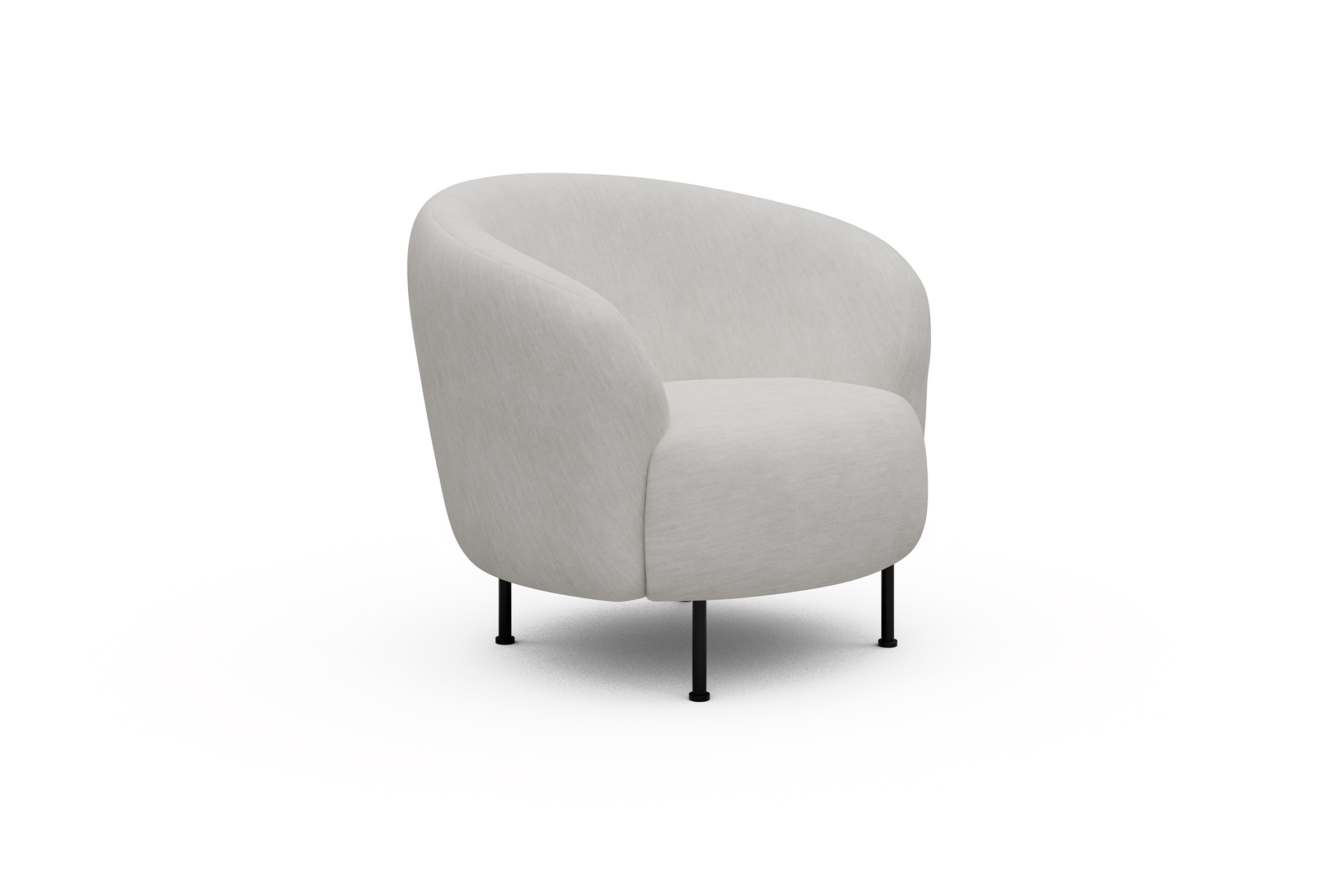 Sessel Ronda Metallbeine Schwarz Vivus-Dusty-Off-White