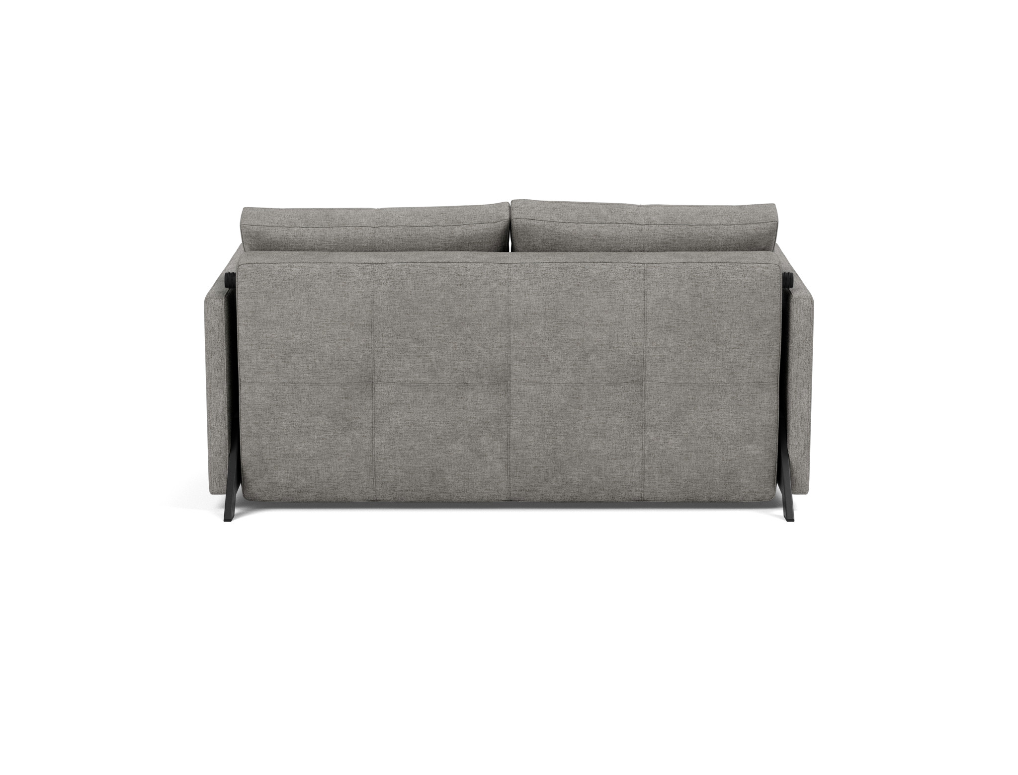Schlafsofa Cubed mit Armlehnen 140 Flachgewebe Avella 282-Warm-Grey