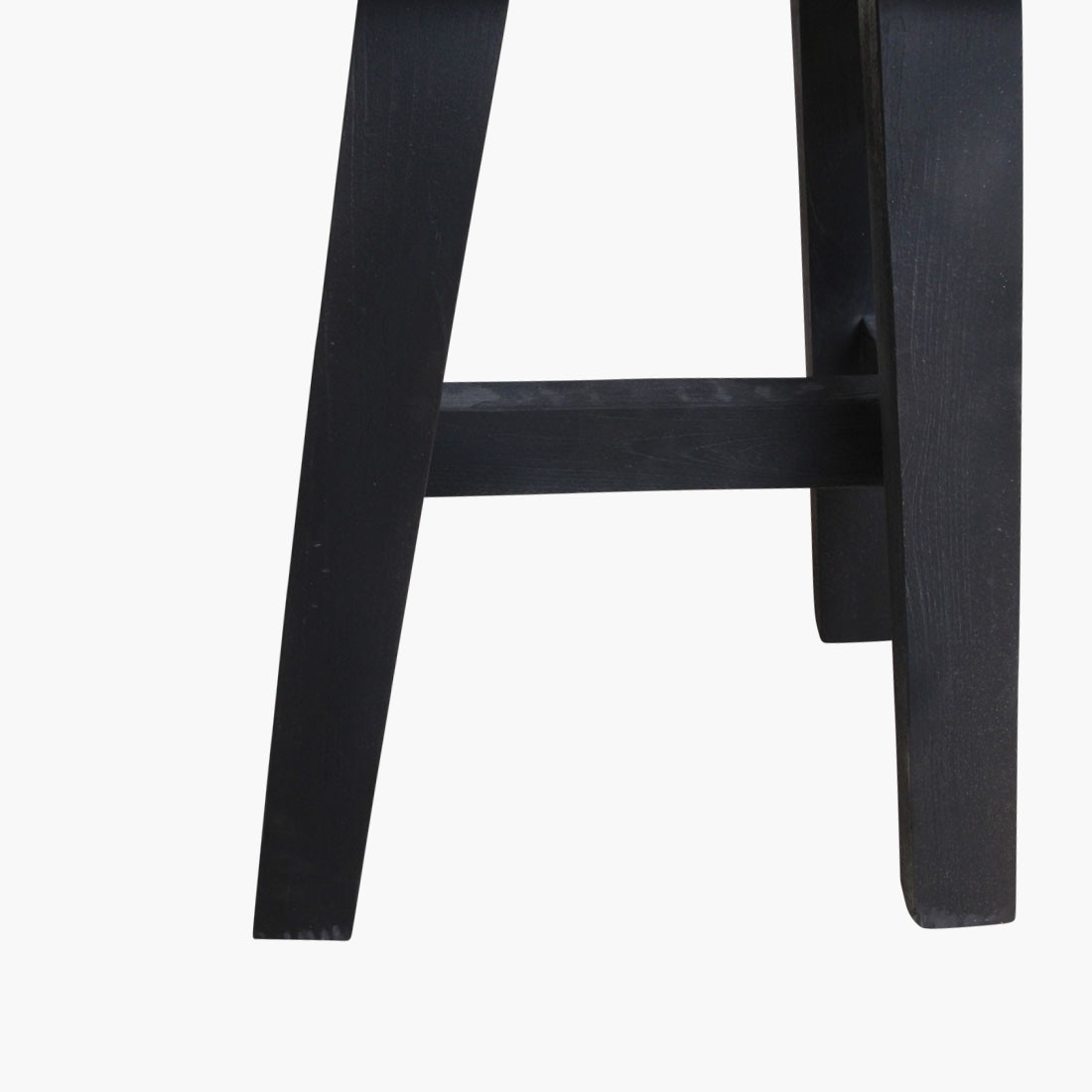 Raw Materials Schwarze Bushaltestellenbank mittel 45x20x50cm