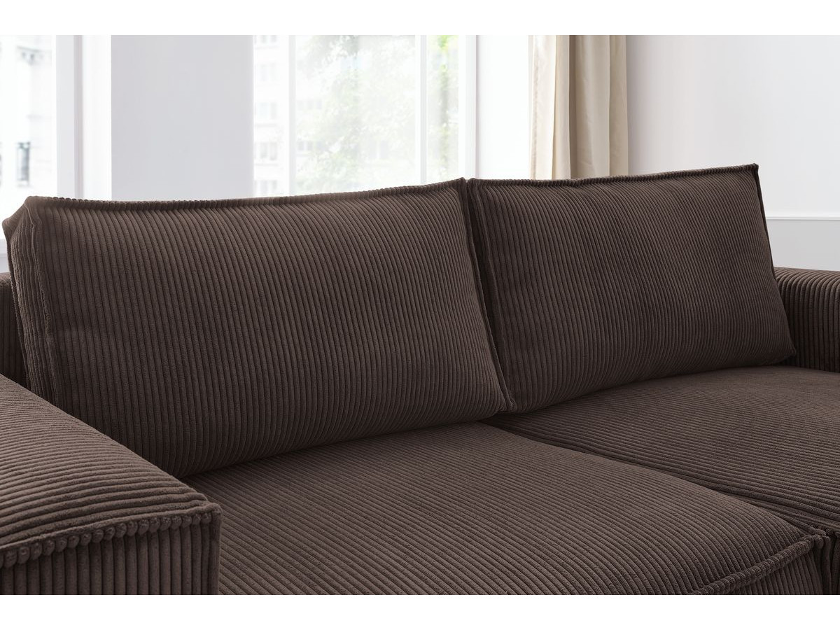 Bobochic Nihad Ecksofa Cordsamt Braun Ecke rechts