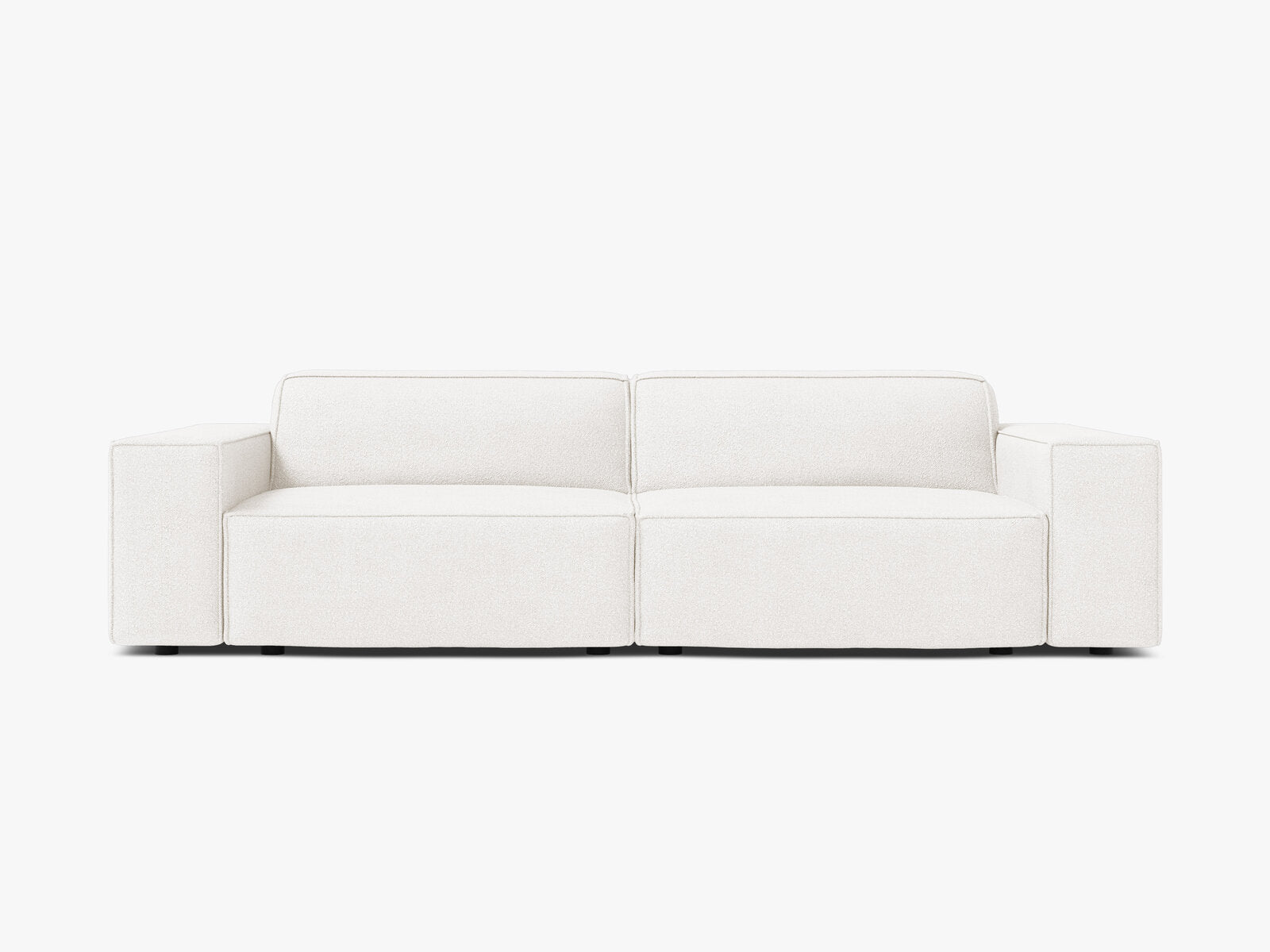 Micadoni 3-Sitzer Sofa Jodie Boucle Baloo Weiß