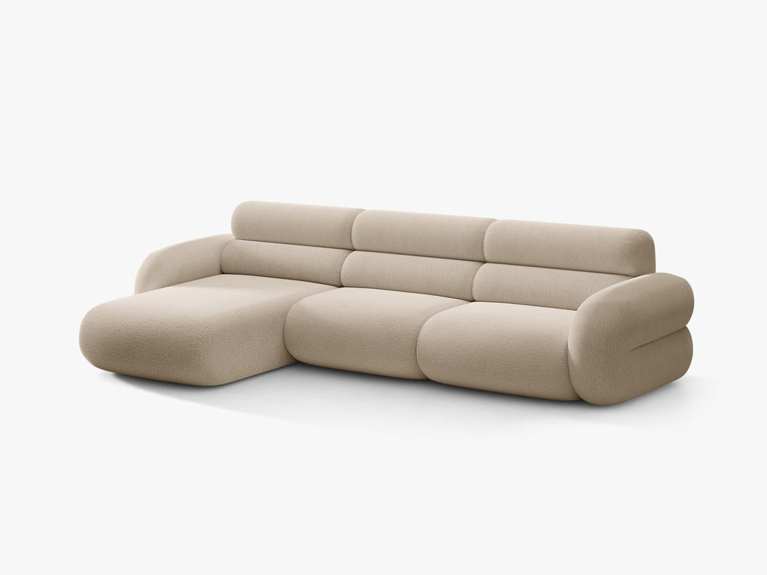 Micadoni Neo Ecksofa 4-Sitzer Links Boucle Baloo Beige