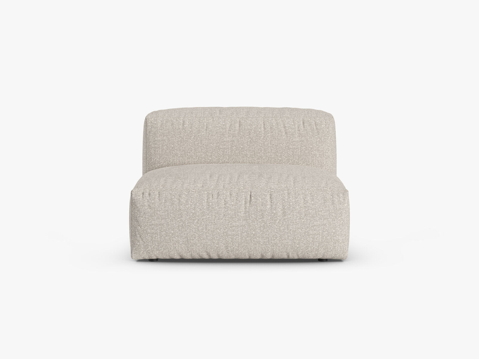 Micadoni Mittelmodul Martina 1-Sitzer 90cm Sitztiefe Boucle Monet Beige