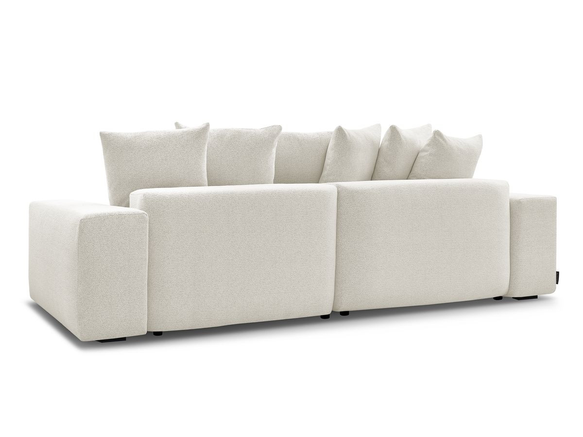 Bobochic Voltaire Ecksofa 310 × 174 cm Melange-Stoff Weiß