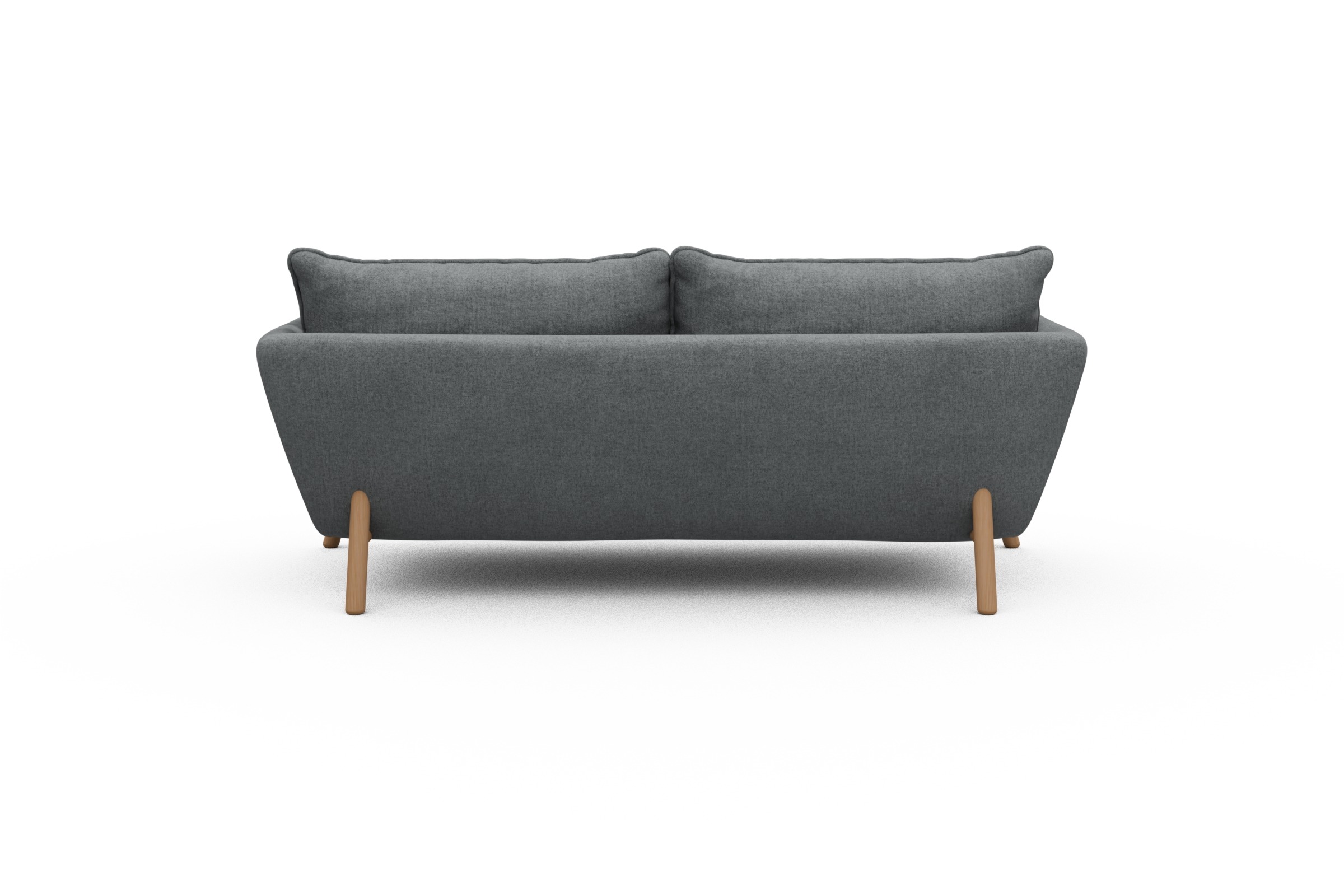 Sofa Emil PREMIUM 2-Sitzer Beinfarbe Eiche Natur Casone-Gravel-Grey