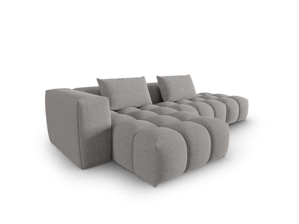 Cosmopolitan Design Ecksofa Verona 4-Sitzer offen Strukturierter Stoff Sorella Warmes Grau Links