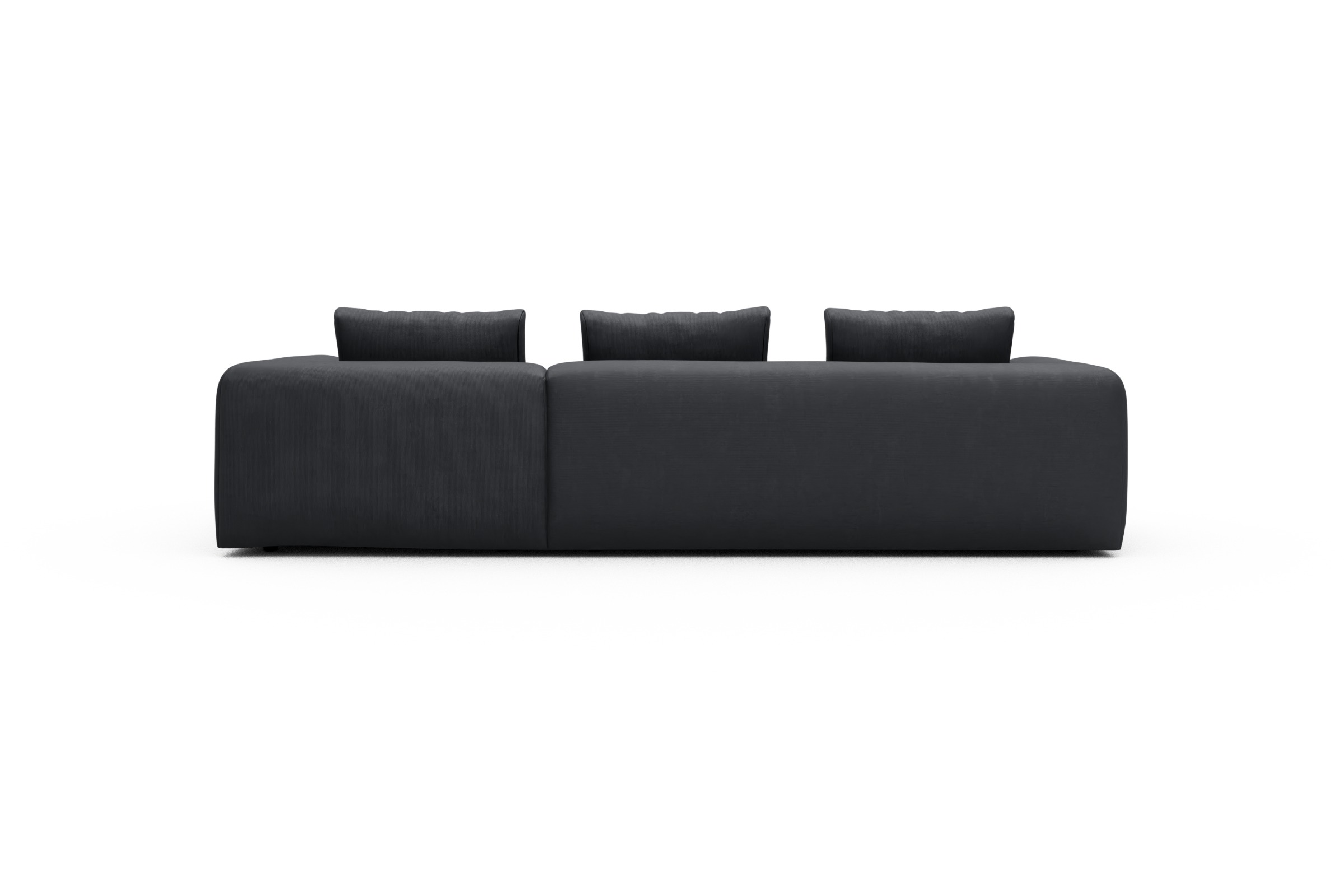 Ecksofa Fred Chaiselongue rechts mit 2,5-Sitzer Cordufine-Slate-Grey