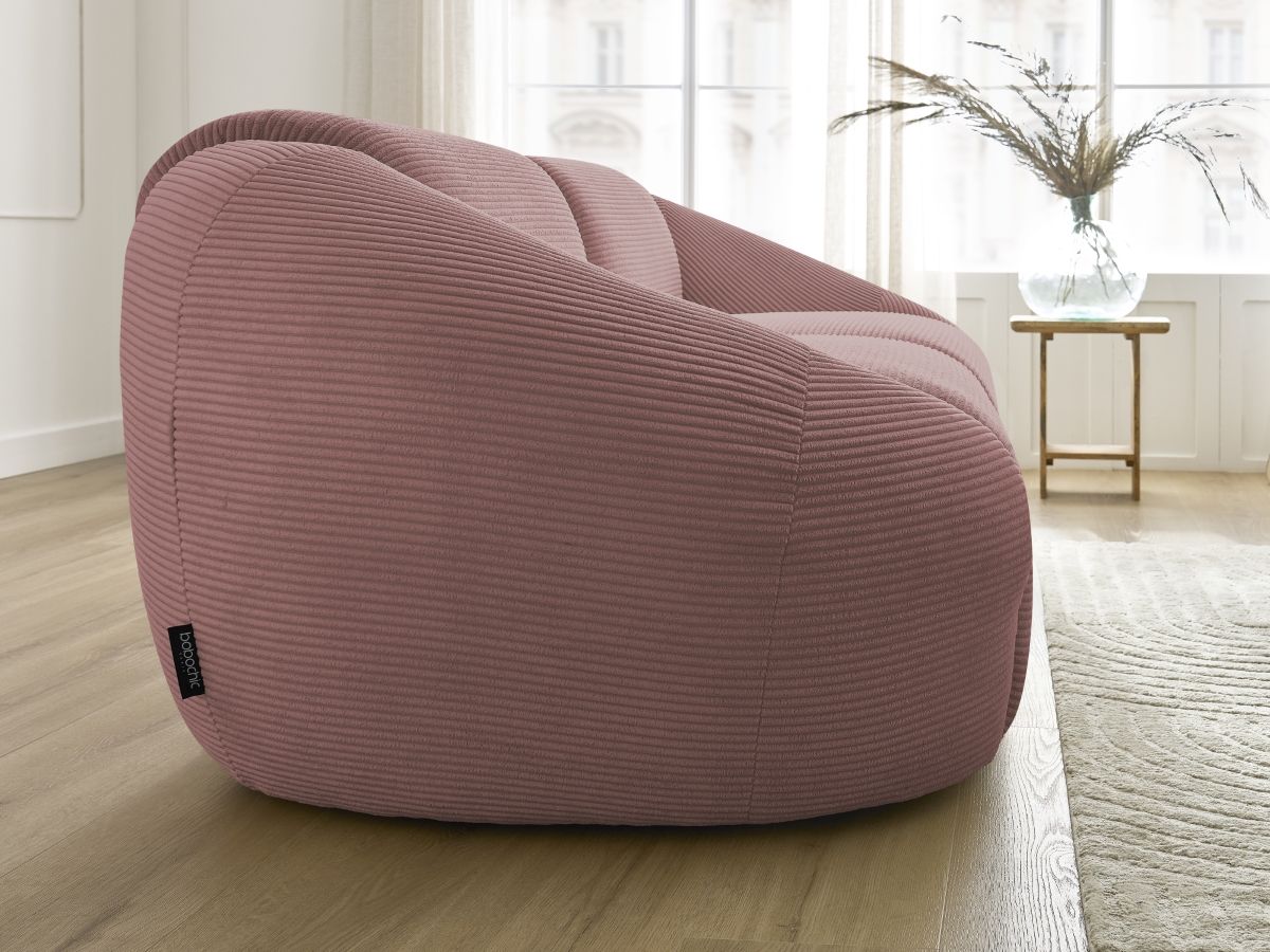 Bobochic Tina Sofa 2-Sitzer Cordsamt Rosa