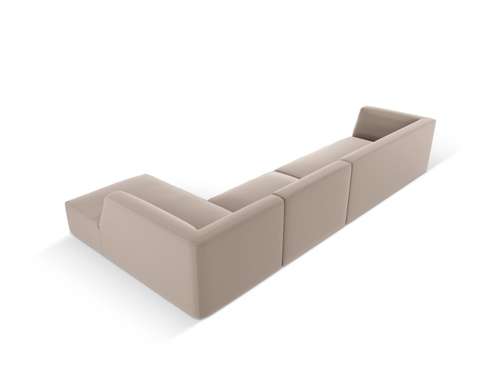Cosmopolitan Design Ecksofa Siena 5-Sitzer Kunstleder Pacifico Hellbraun Rechts