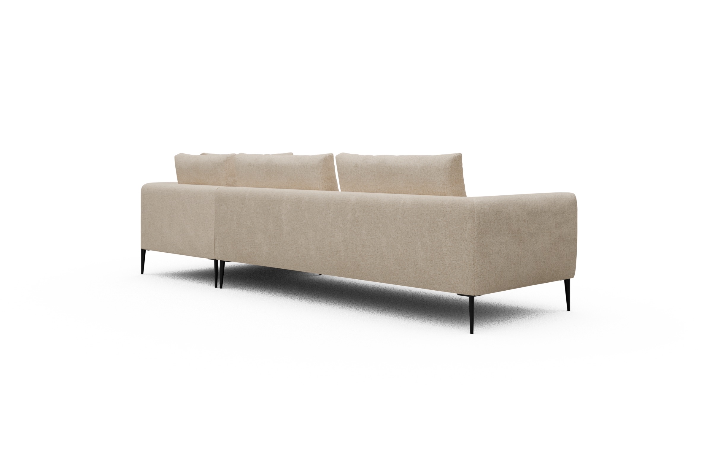Ecksofa Paul Relax-Ecke links mit 3-Sitzer Casone-Natural-Beige