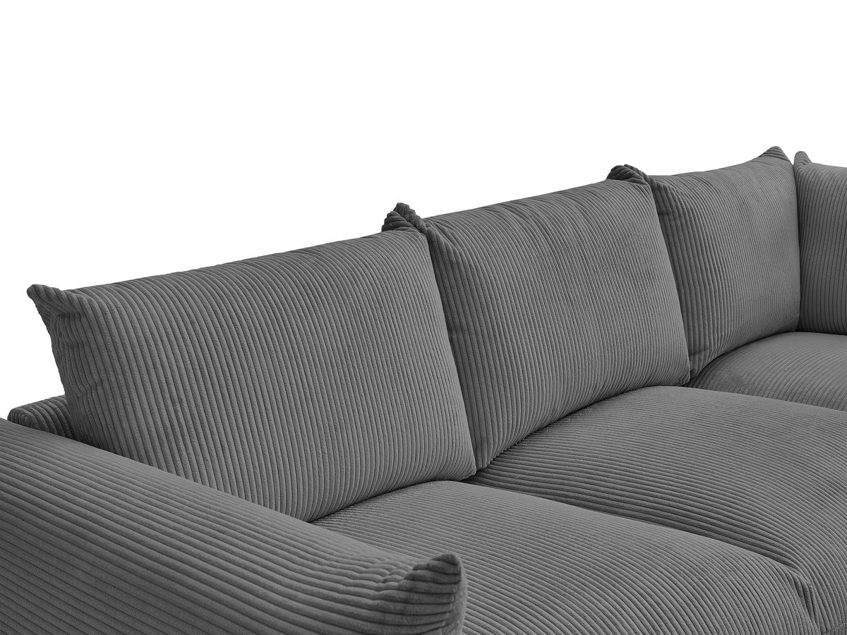 Bobochic Ernest Ecksofa Cordsamt Dunkelgrau