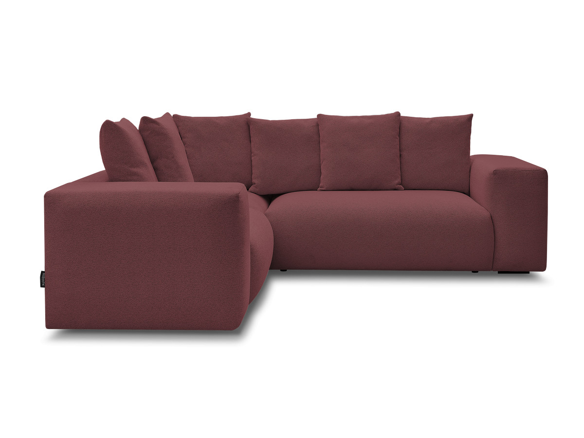 Bobochic Voltaire Ecksofa 268 × 214 cm Melange-Stoff Rot Ecke links
