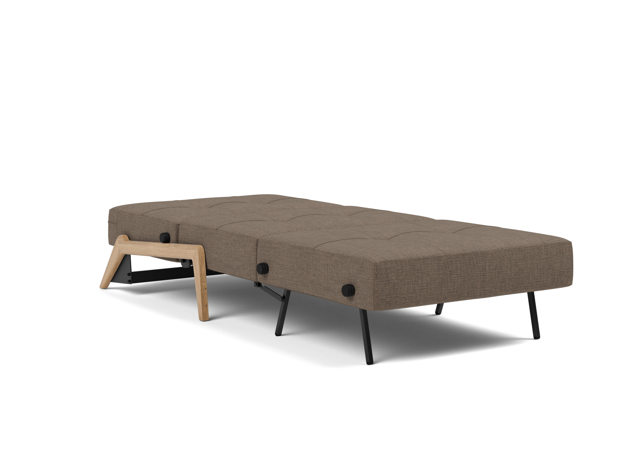 Schlafsessel Cubed 90 Chenille Esina 411-Cedar-Brown Beine Eiche