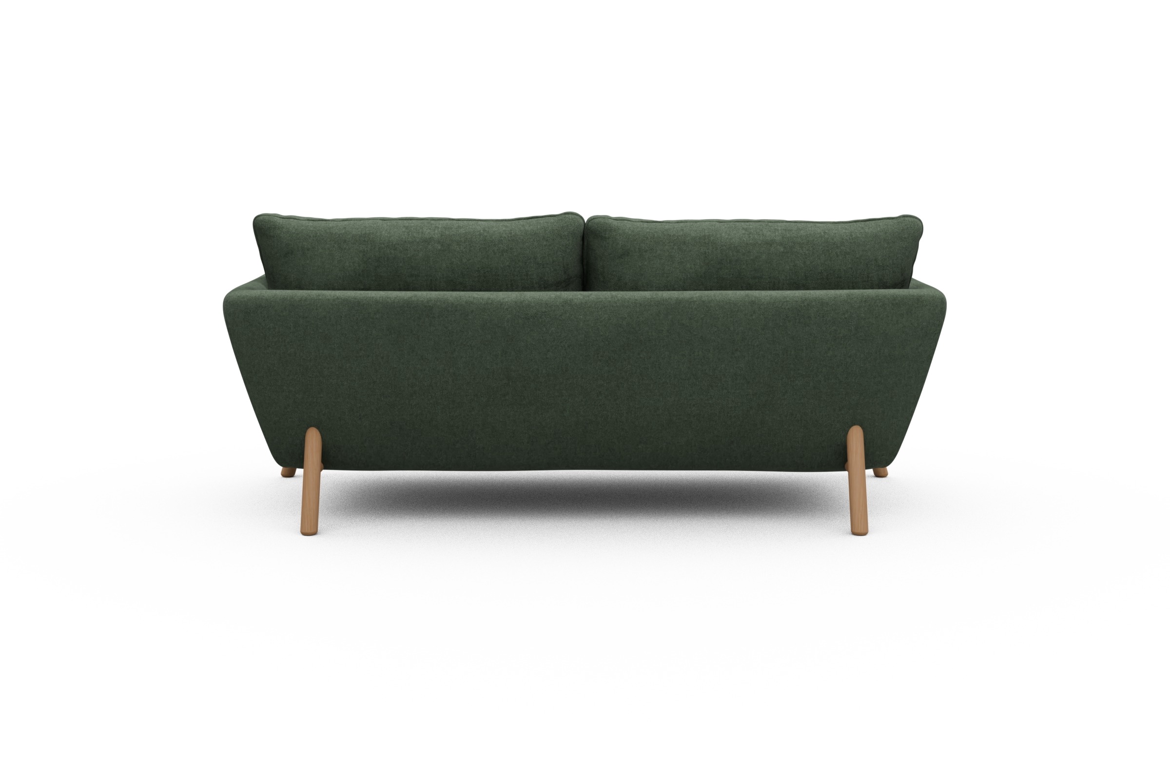 Sofa Emil 2-Sitzer Beinfarbe Eiche Natur Casone-Forest-Green