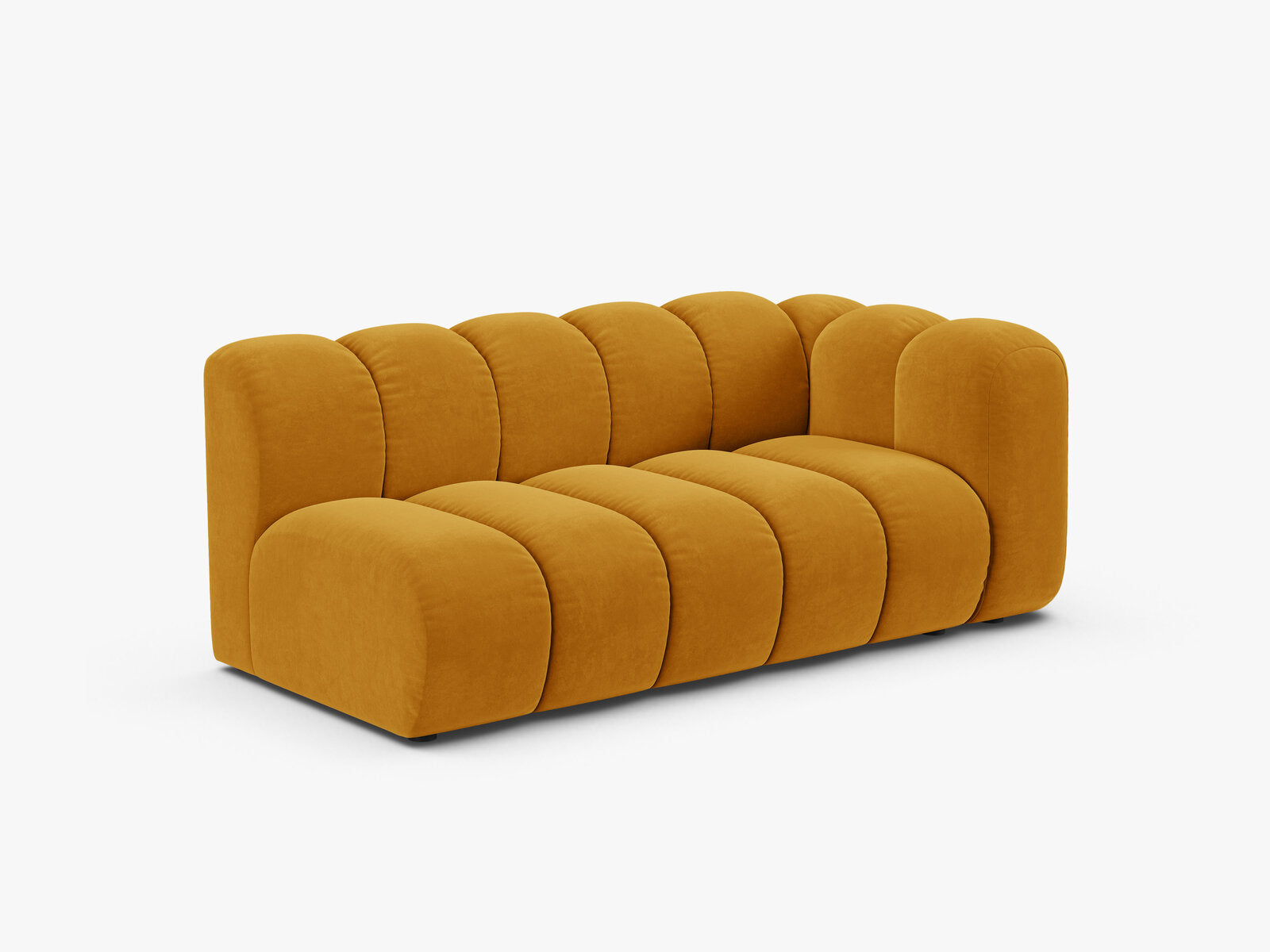 Micadoni Modul Lupine 3-Sitzer Samt Salvador Gelb Rechts